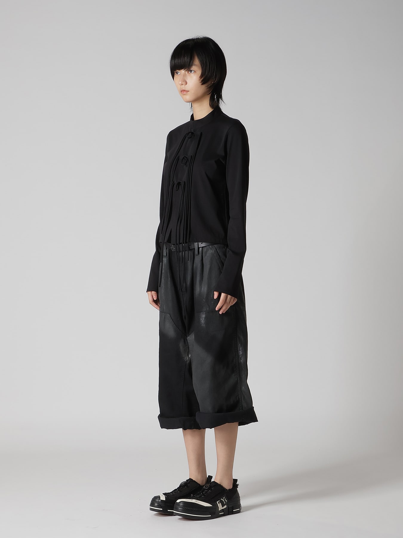 COTTON JERSEY SHAKA BUTTON CARDIGAN