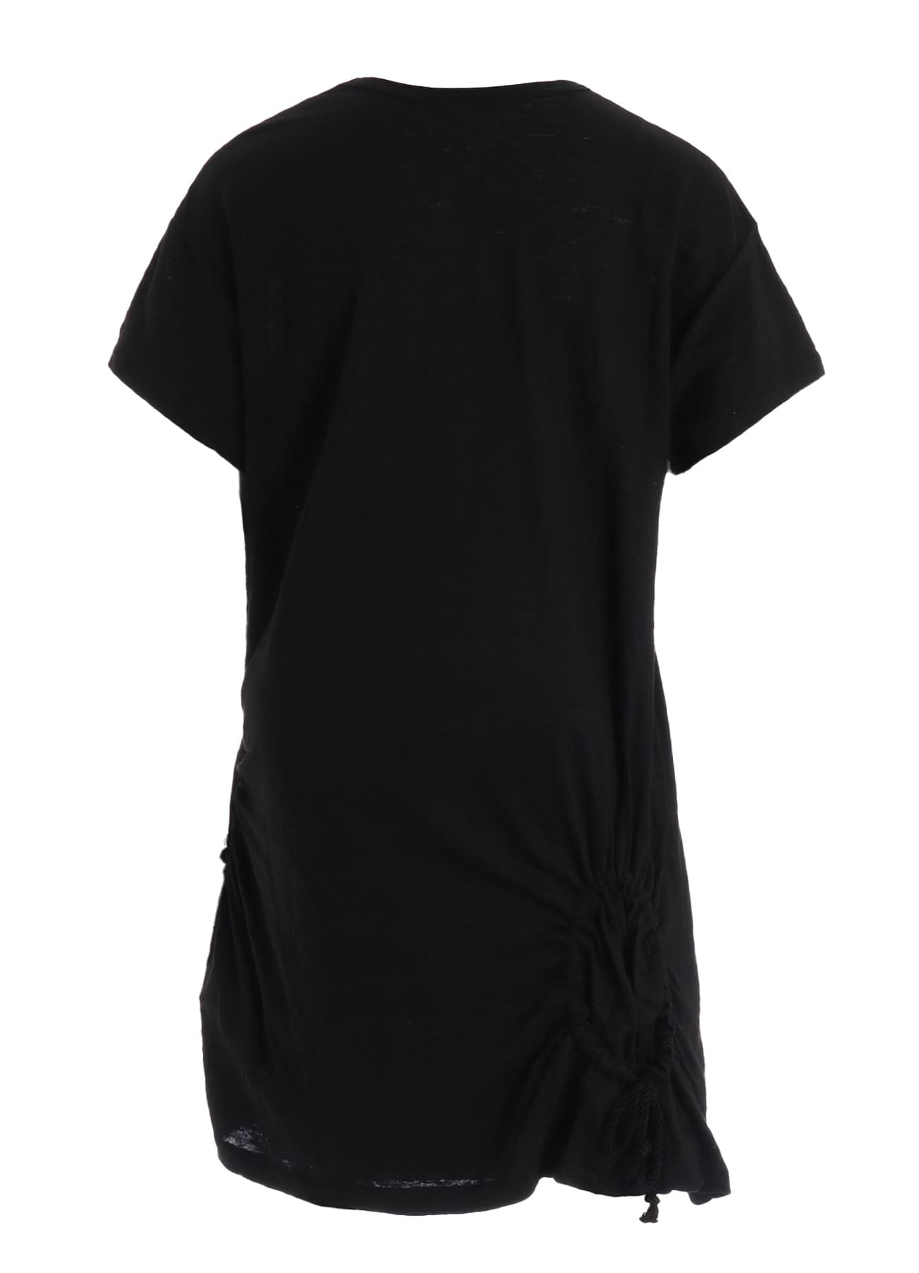 LINEN JERSEY SHIRRING POCKET TEE