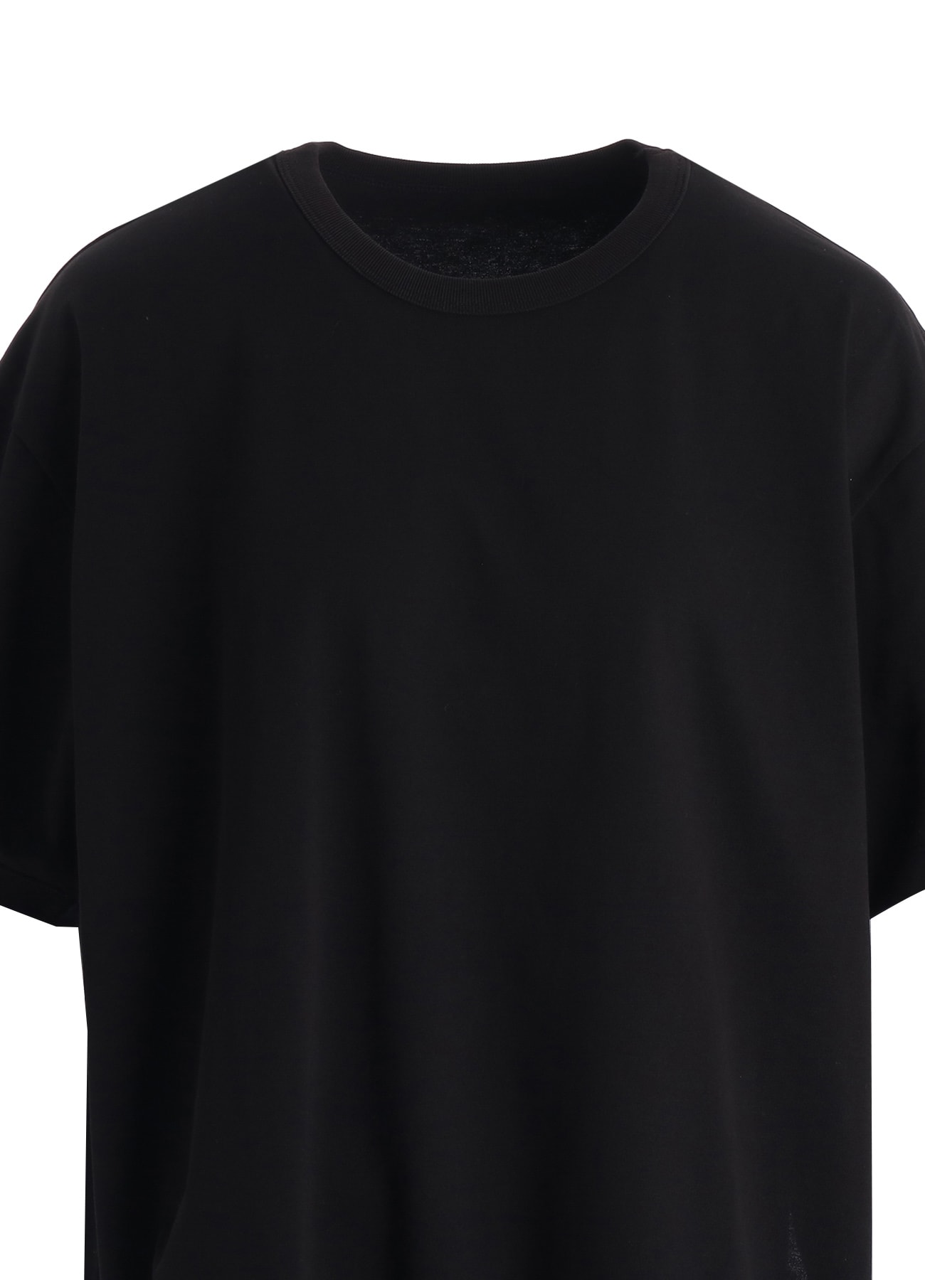 COTTON JERSEY SLIT SHORT SLEEVE TEE