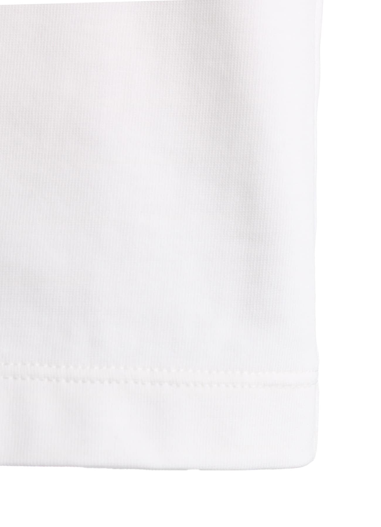 COTTON JERSEY SLIT SHORT SLEEVE LONG TEE