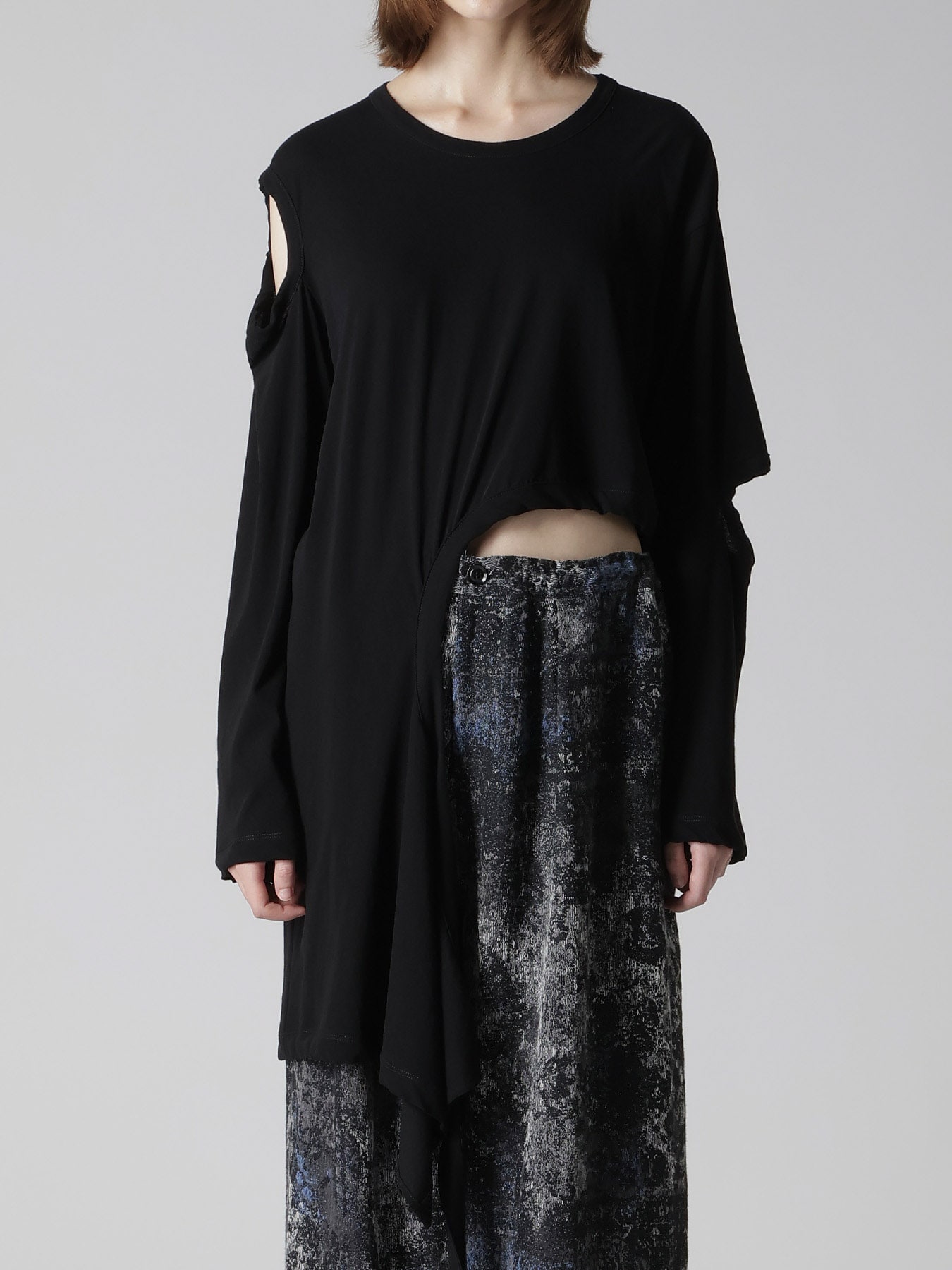 HARD-TWISTED JERSEY HOLLOW LONG SLEEVE TEE