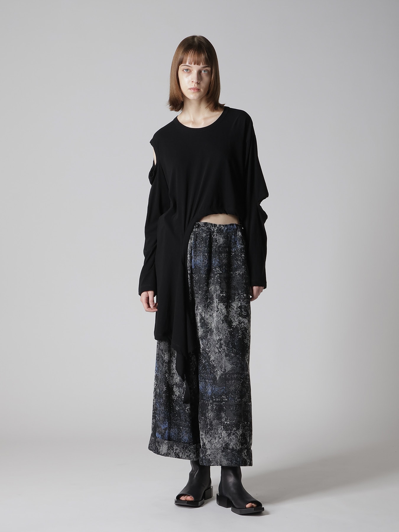 HARD-TWISTED JERSEY HOLLOW LONG SLEEVE TEE