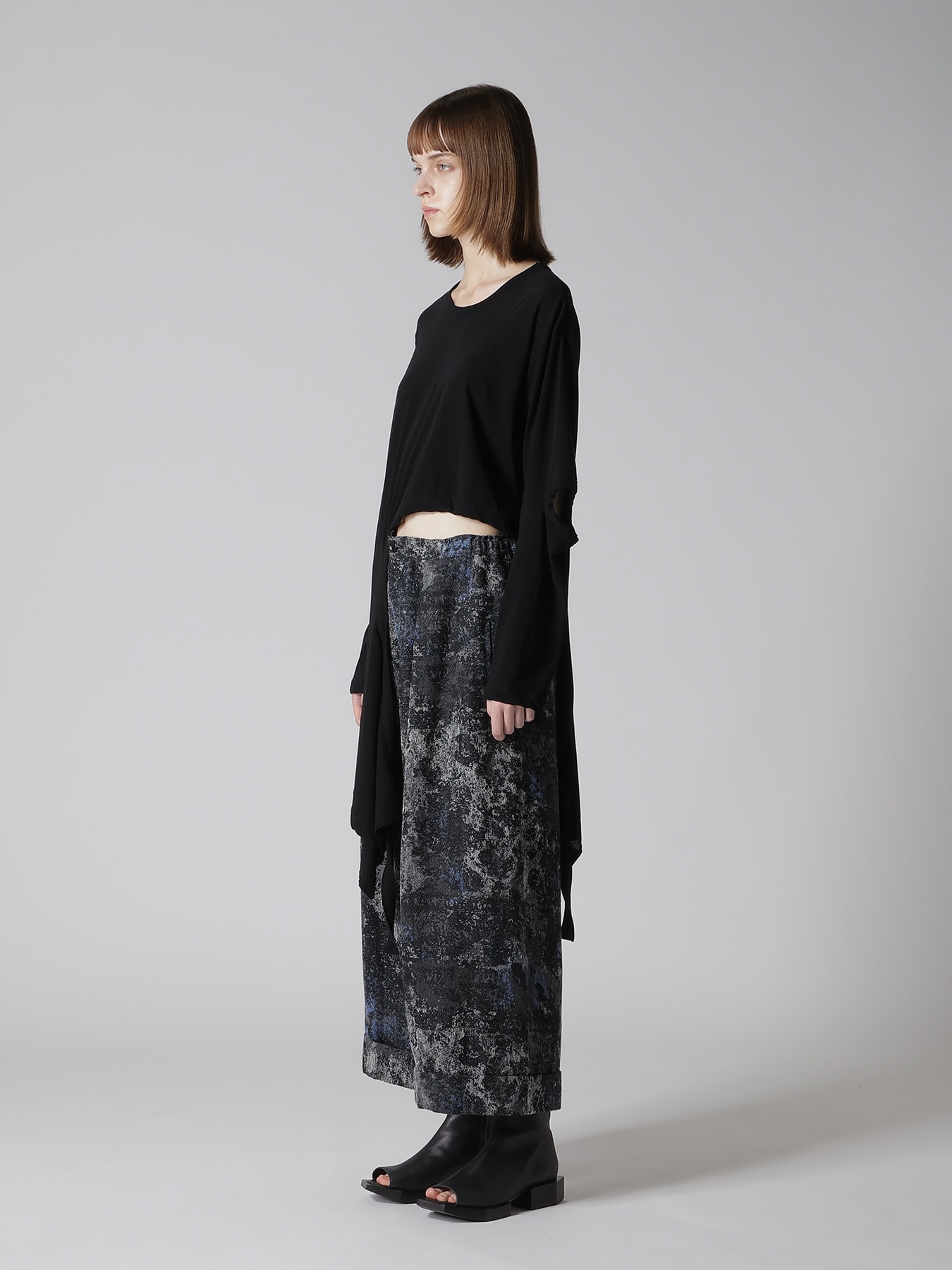 HARD-TWISTED JERSEY HOLLOW LONG SLEEVE TEE