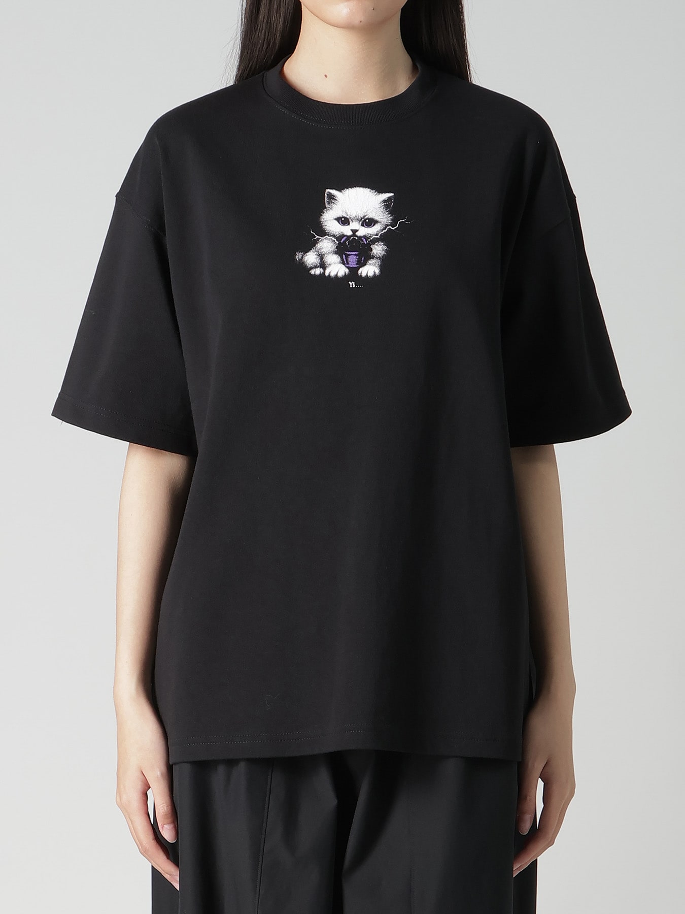 9.1OZ JERSEY CAT PRINT TEE