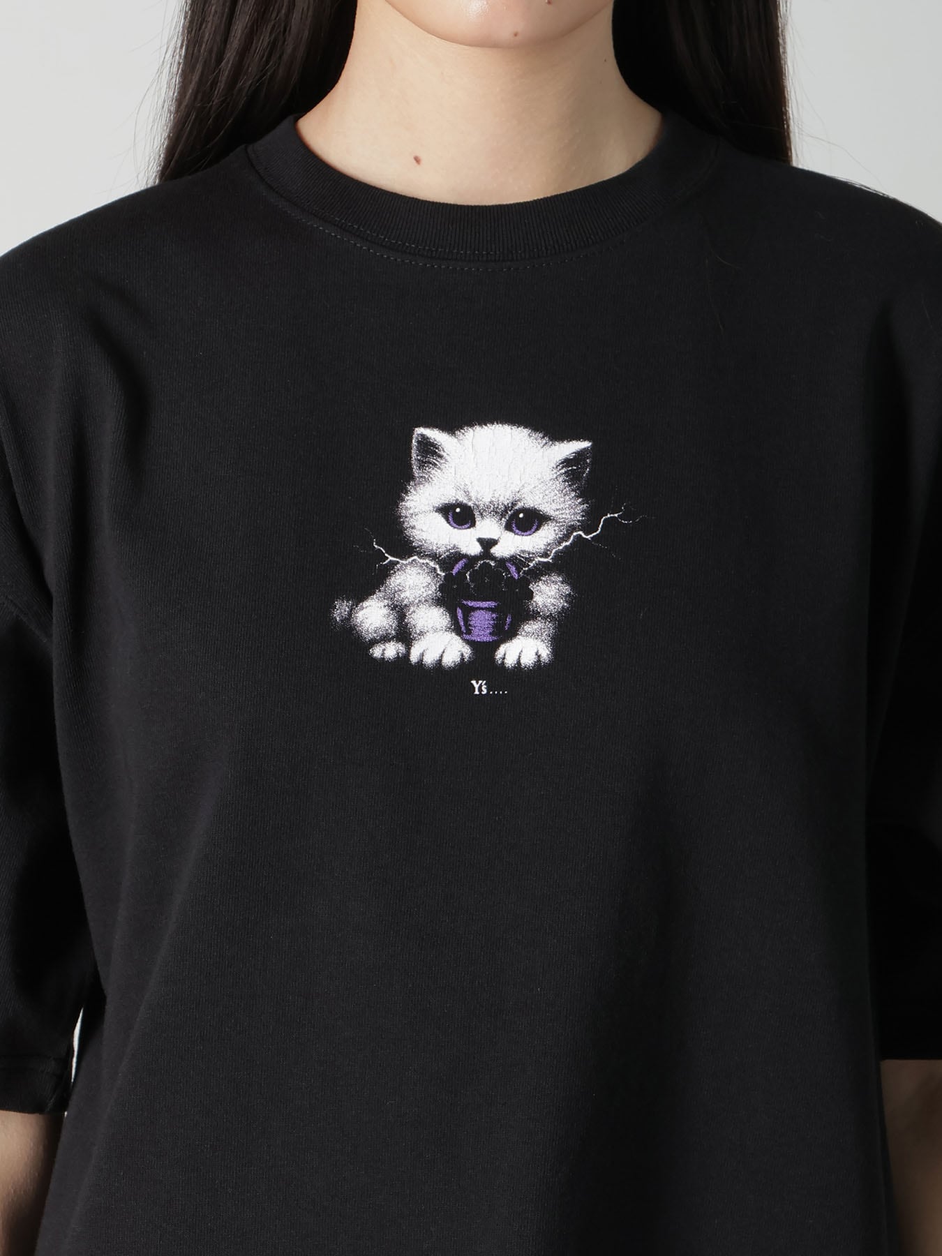 9.1OZ JERSEY CAT PRINT TEE