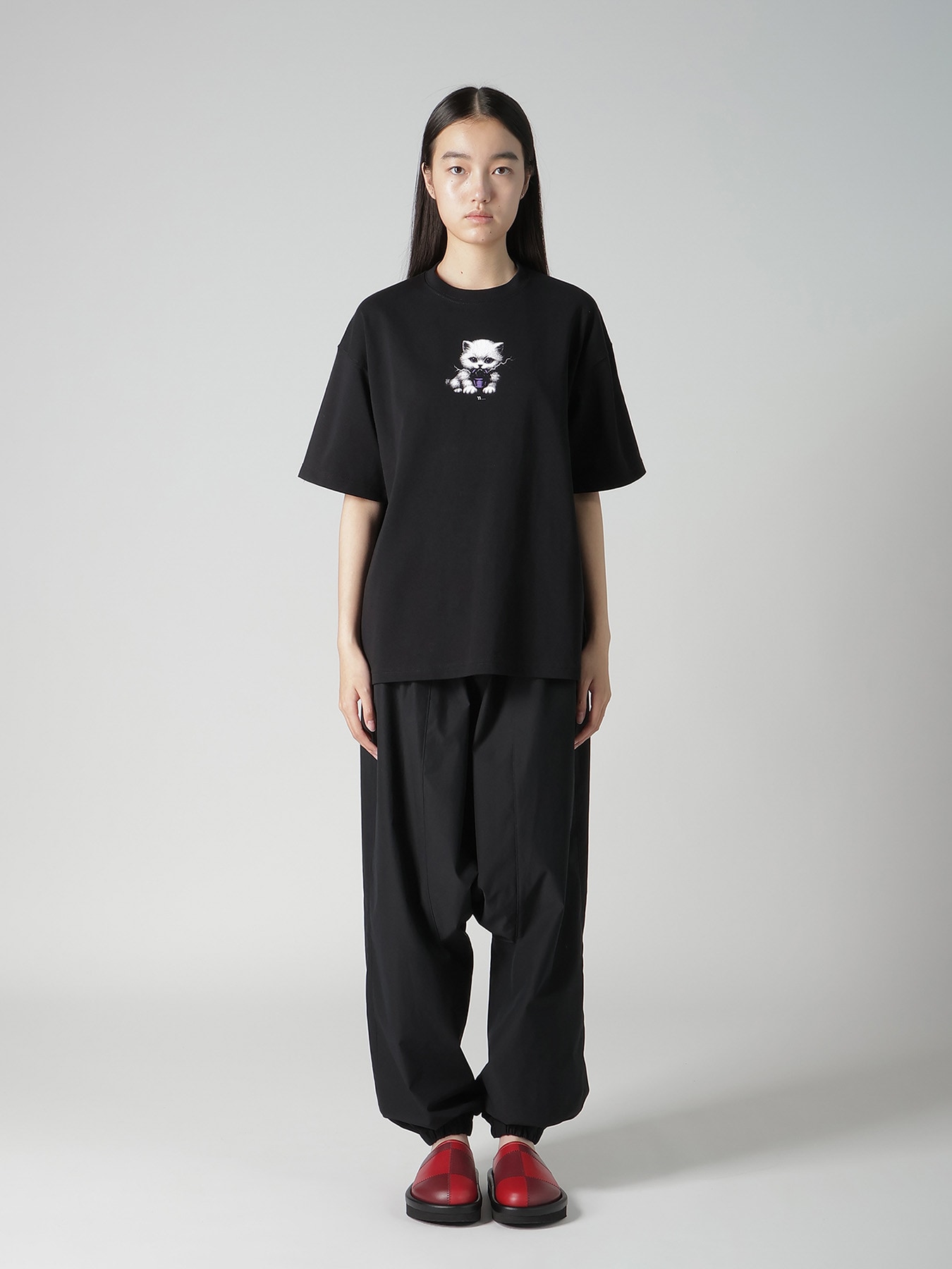 9.1OZ JERSEY CAT PRINT TEE