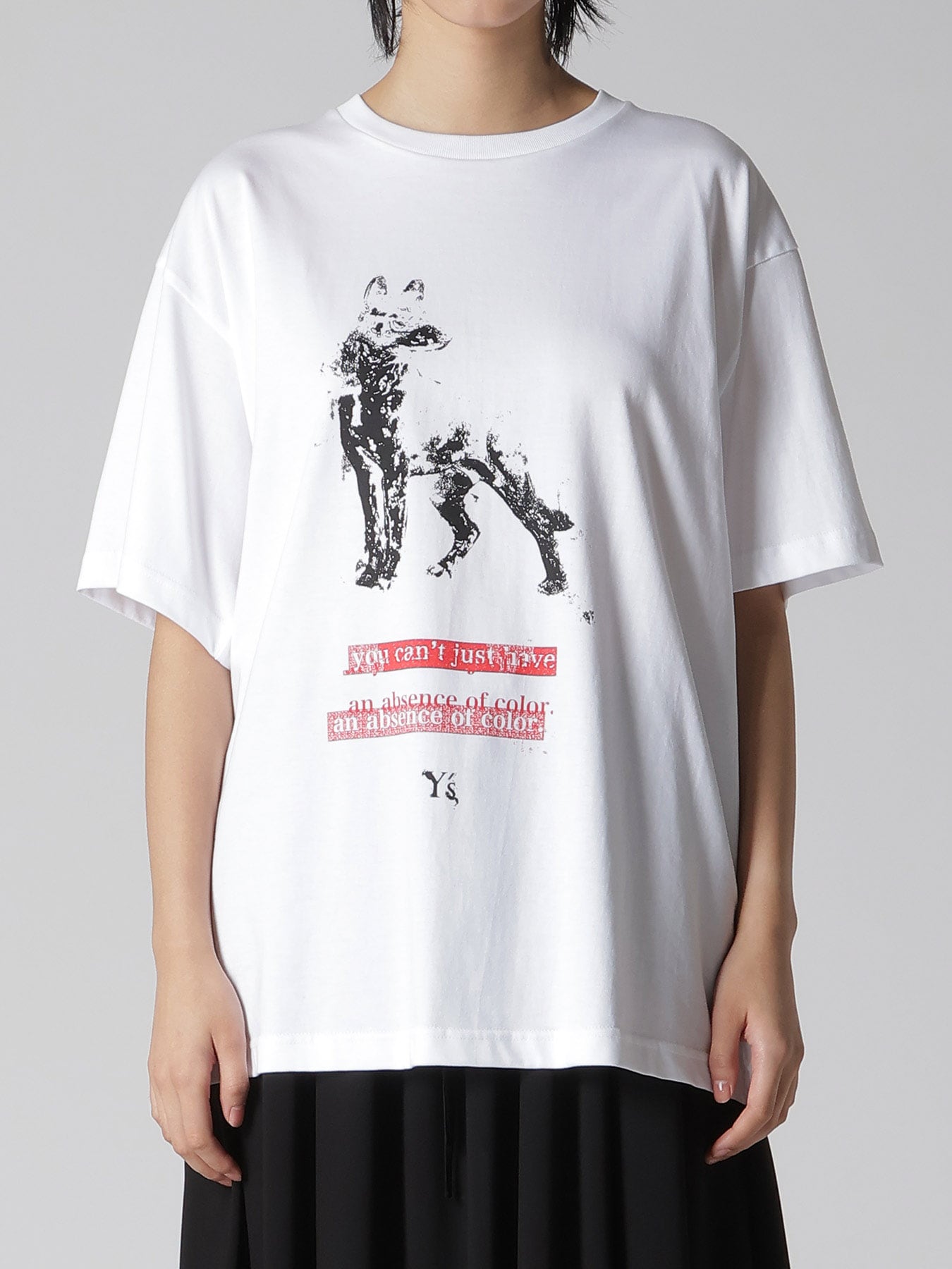 COTTON JERSEY DOG PIGMENT PRINT TEE