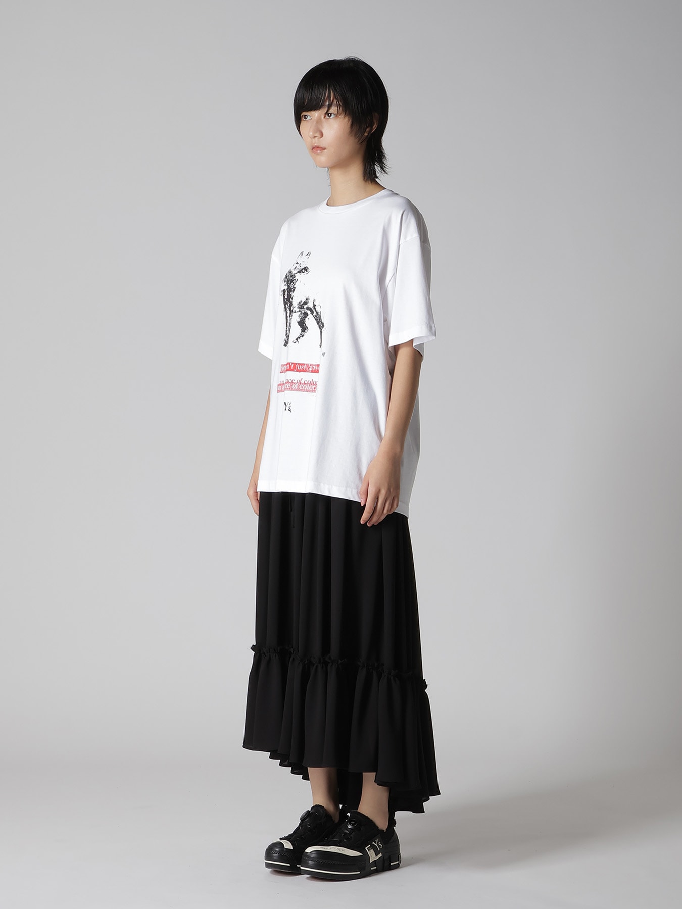 COTTON JERSEY DOG PIGMENT PRINT TEE