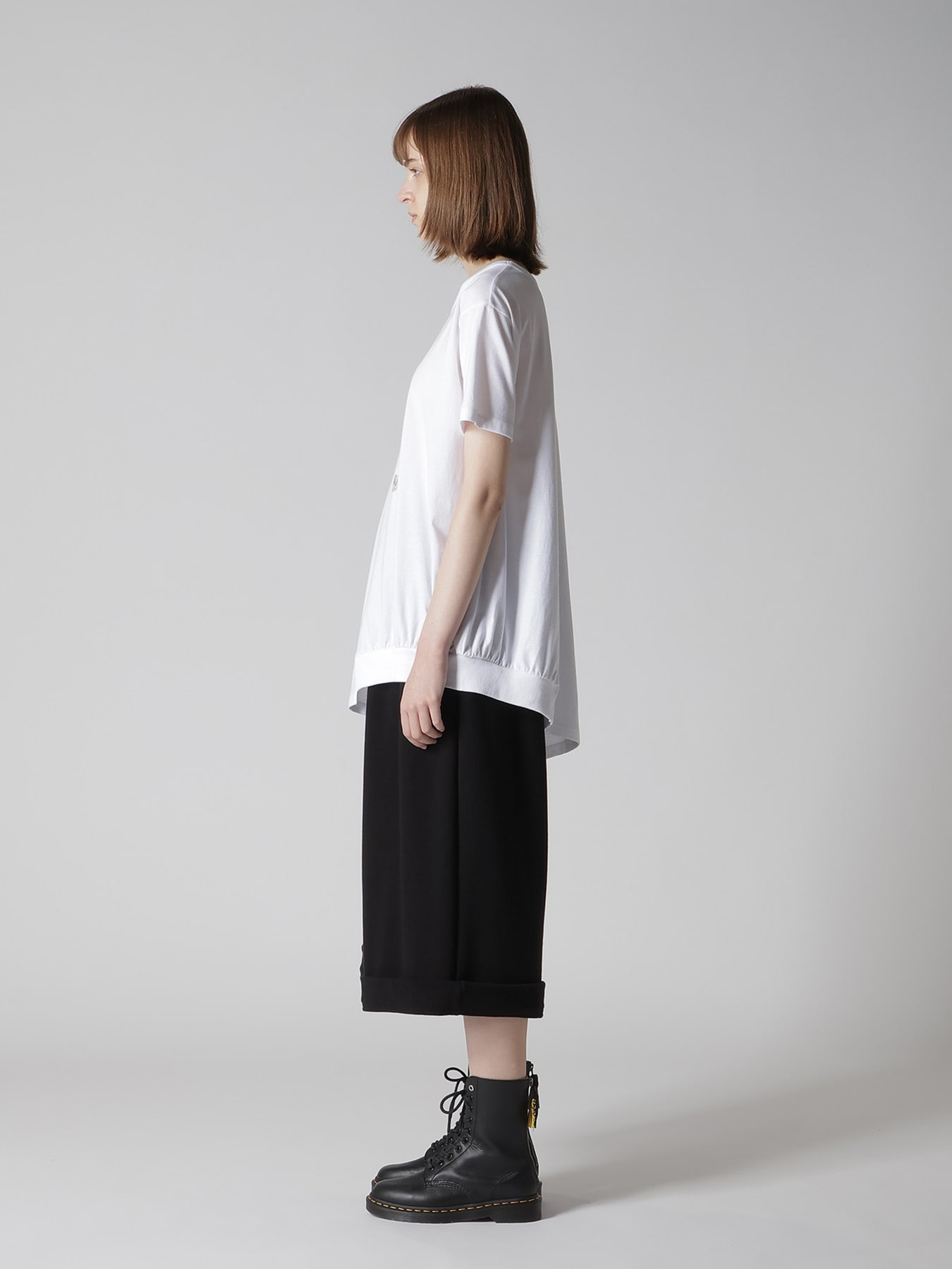 JERSEY ANGEL DOT PIGMENT PRINT ASYMMETRIC TEE