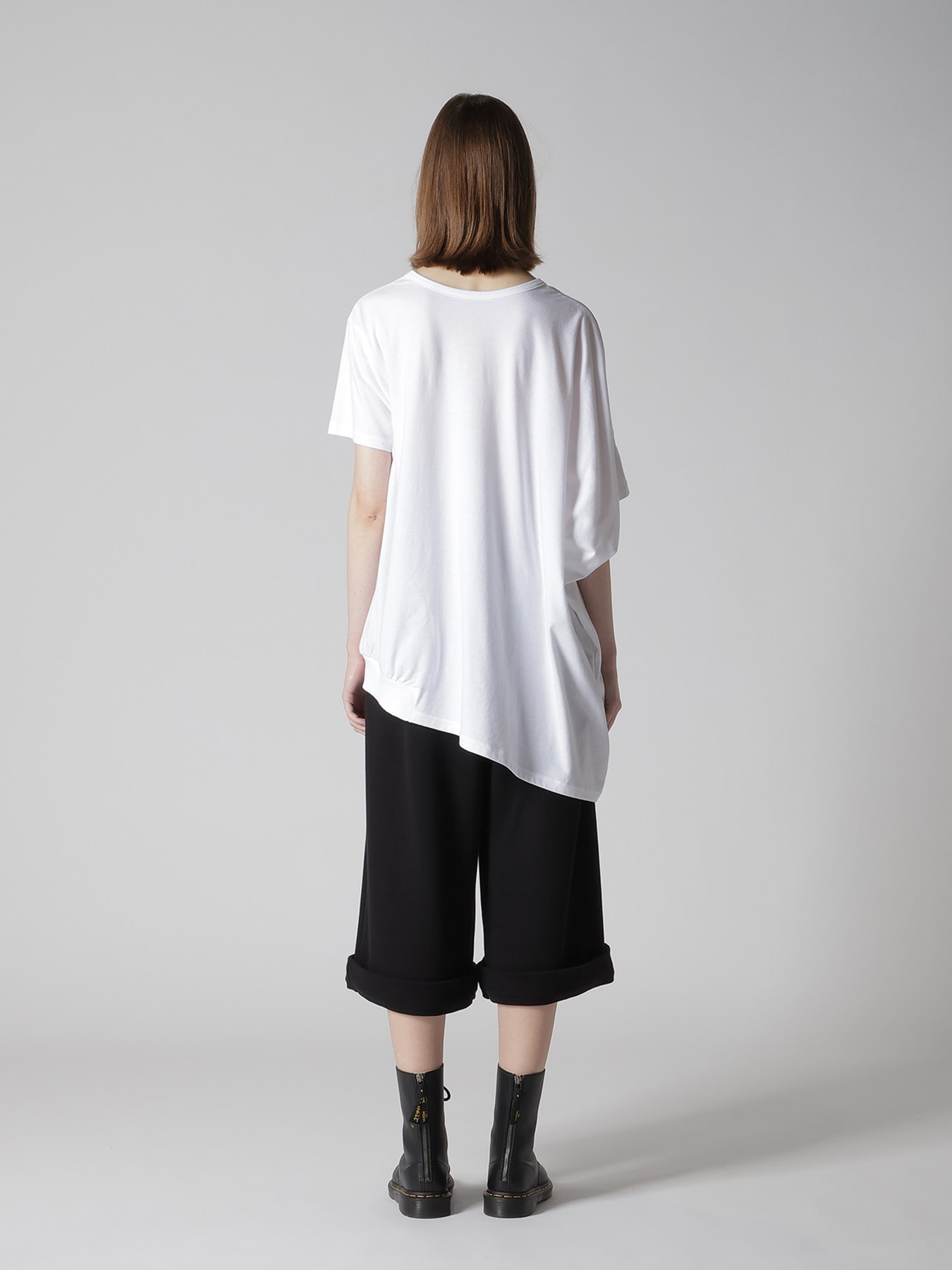 JERSEY ANGEL DOT PIGMENT PRINT ASYMMETRIC TEE