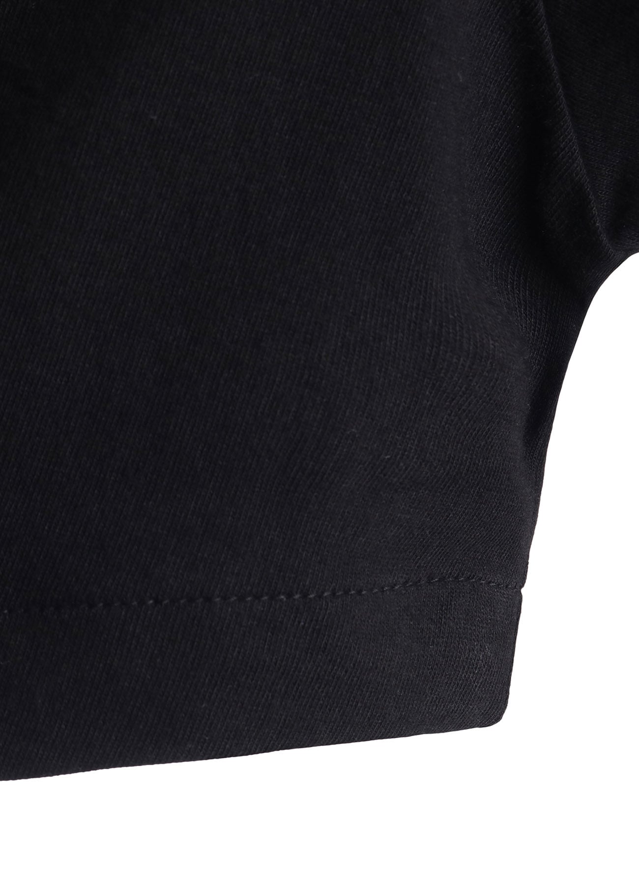 COTTON JERSEY MESSAGE PRINT ASYMMETRIC SHORT SLEEVE TEE