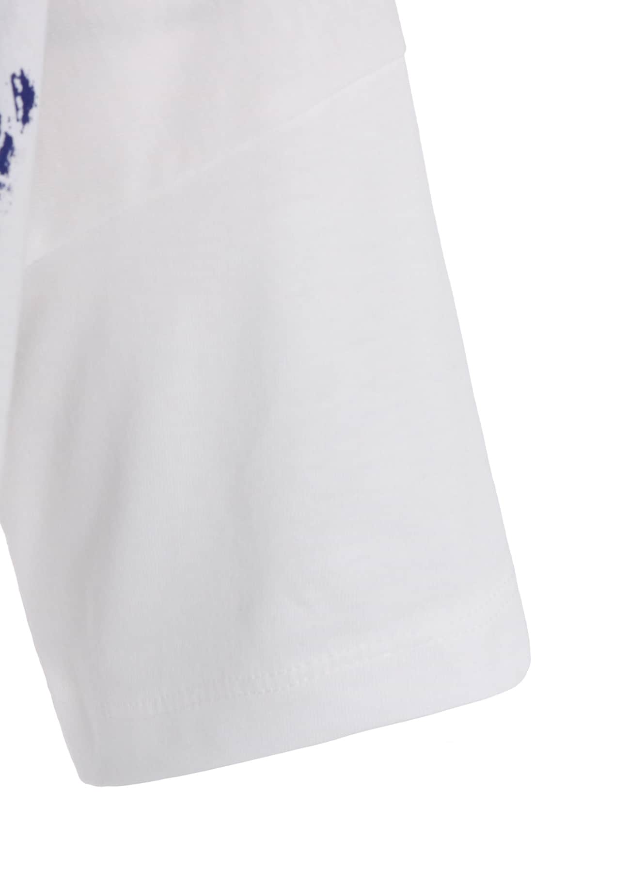 COTTON JERSEY FLOWER PRINT ROUND NECK LOOSE TEE