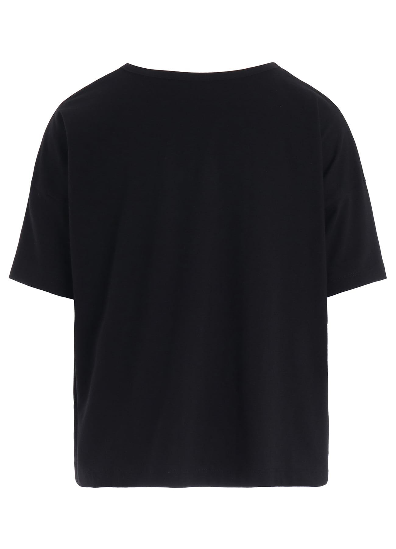 COTTON JERSEY FLOWER PRINT ROUND NECK LOOSE TEE