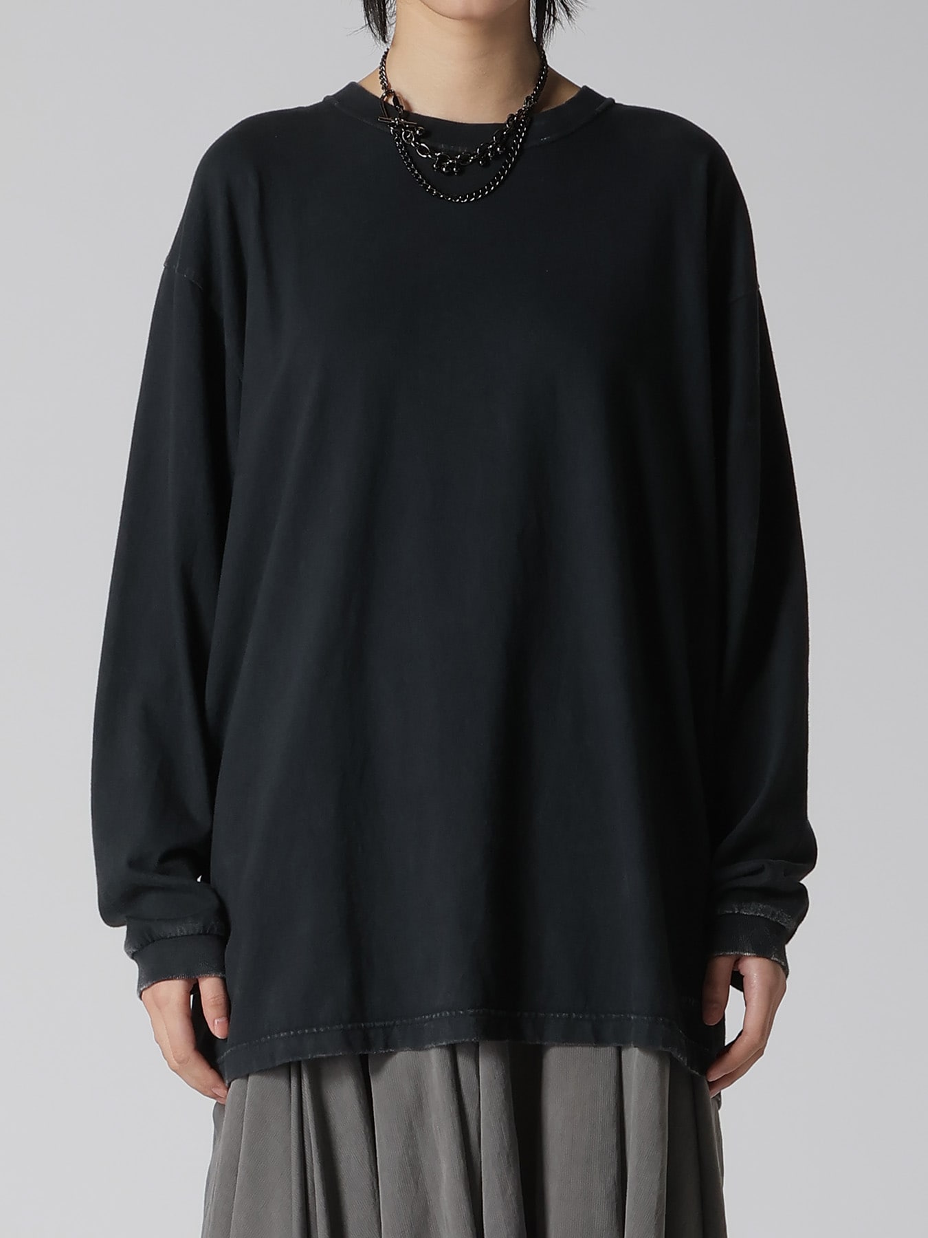 7.4OZ COTTON JERSEY SULFUR-DYED LONG SLEEVE TEE