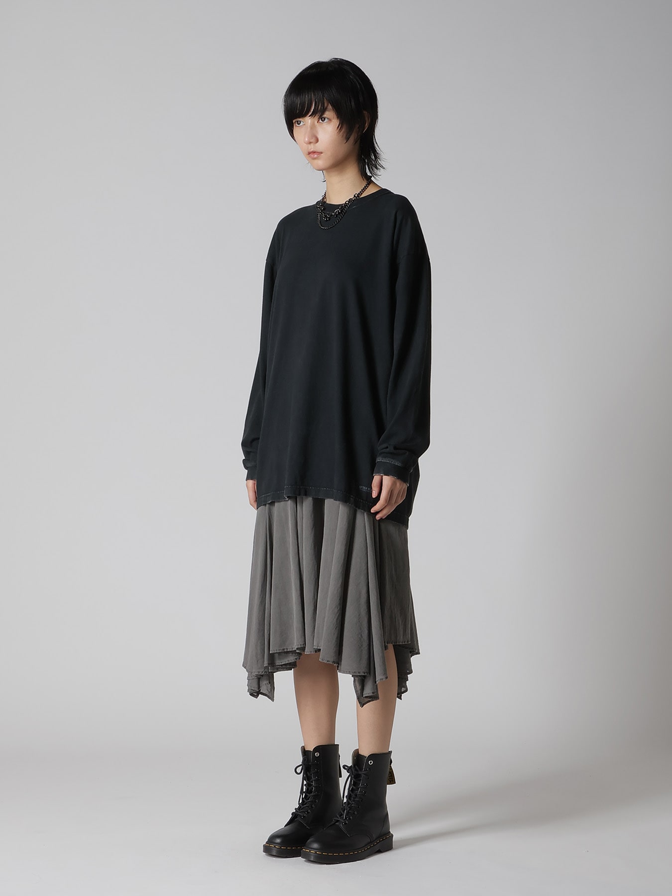 7.4OZ COTTON JERSEY SULFUR-DYED LONG SLEEVE TEE