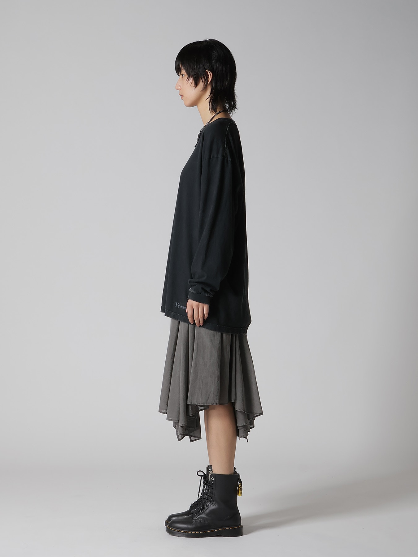 7.4OZ COTTON JERSEY SULFUR-DYED LONG SLEEVE TEE