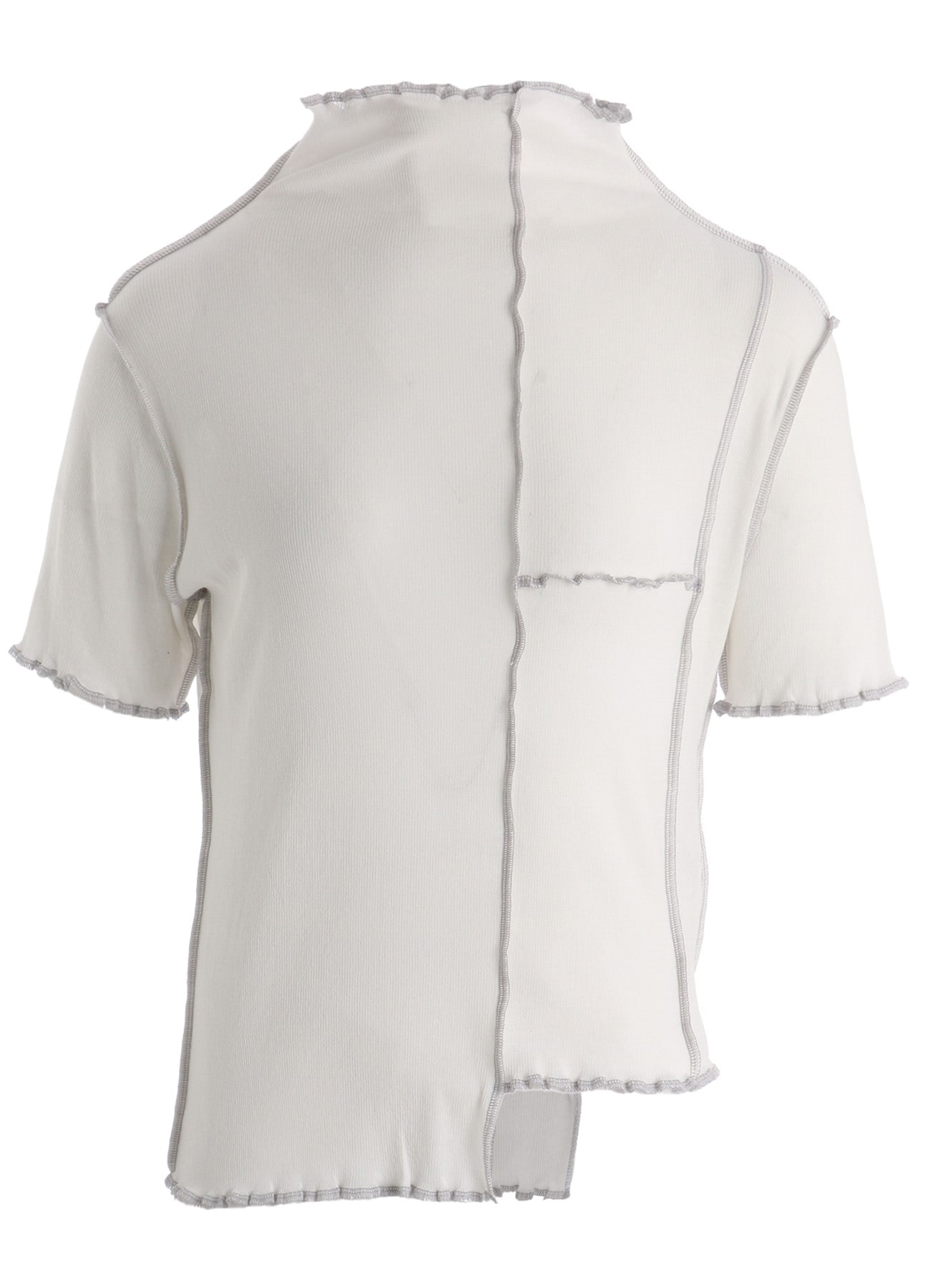 RIB HIGH NECK PANEL TEE