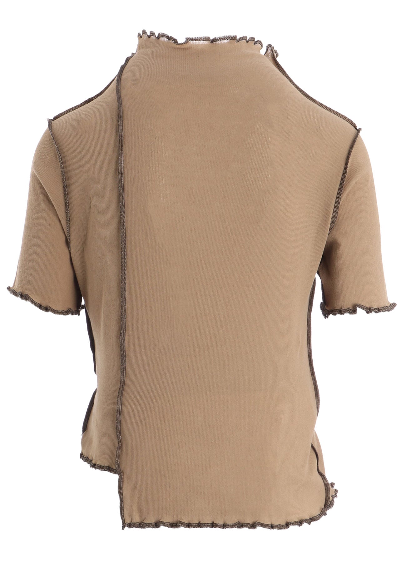 RIB HIGH NECK PANEL TEE