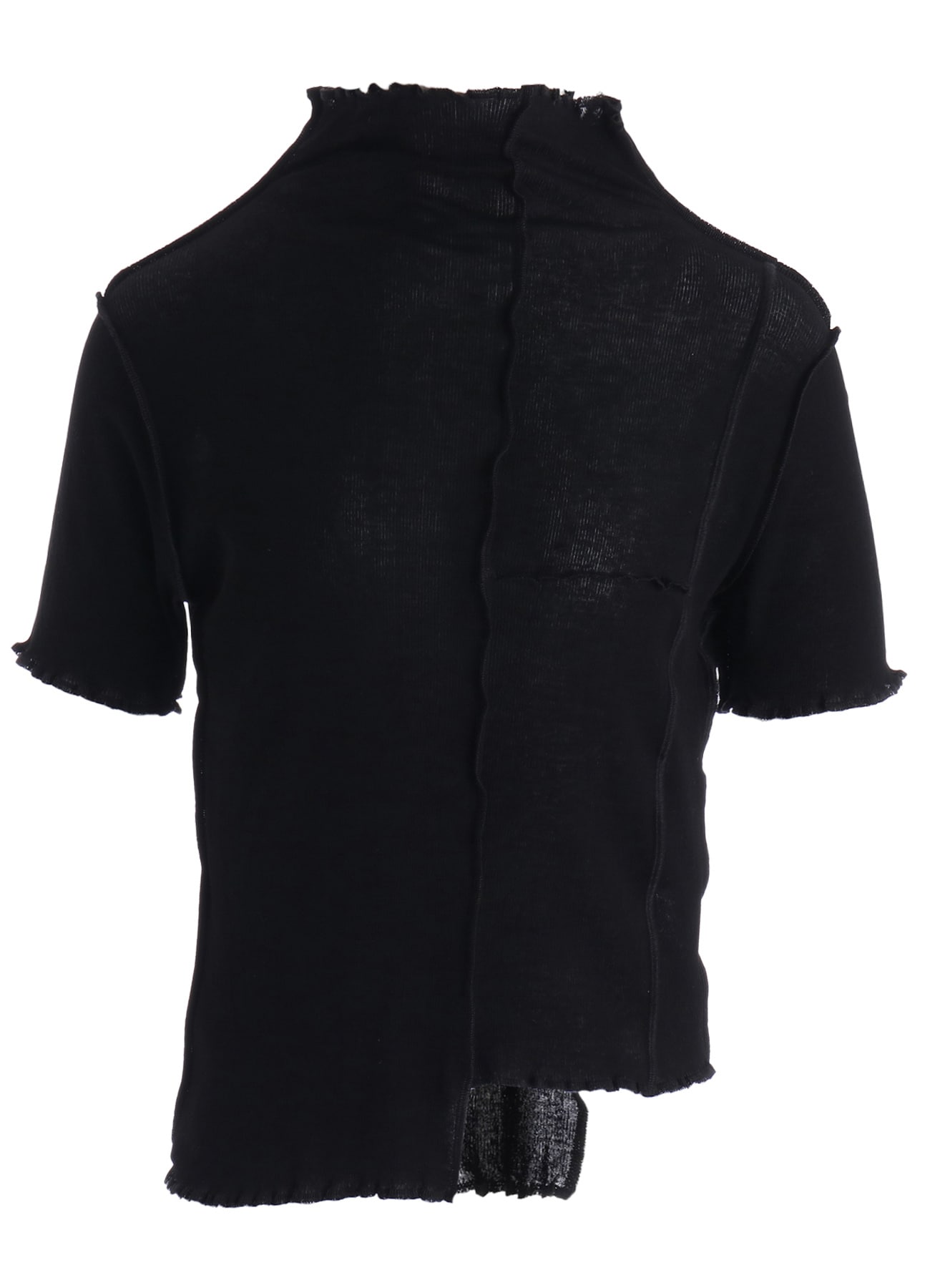 RIB HIGH NECK PANEL TEE