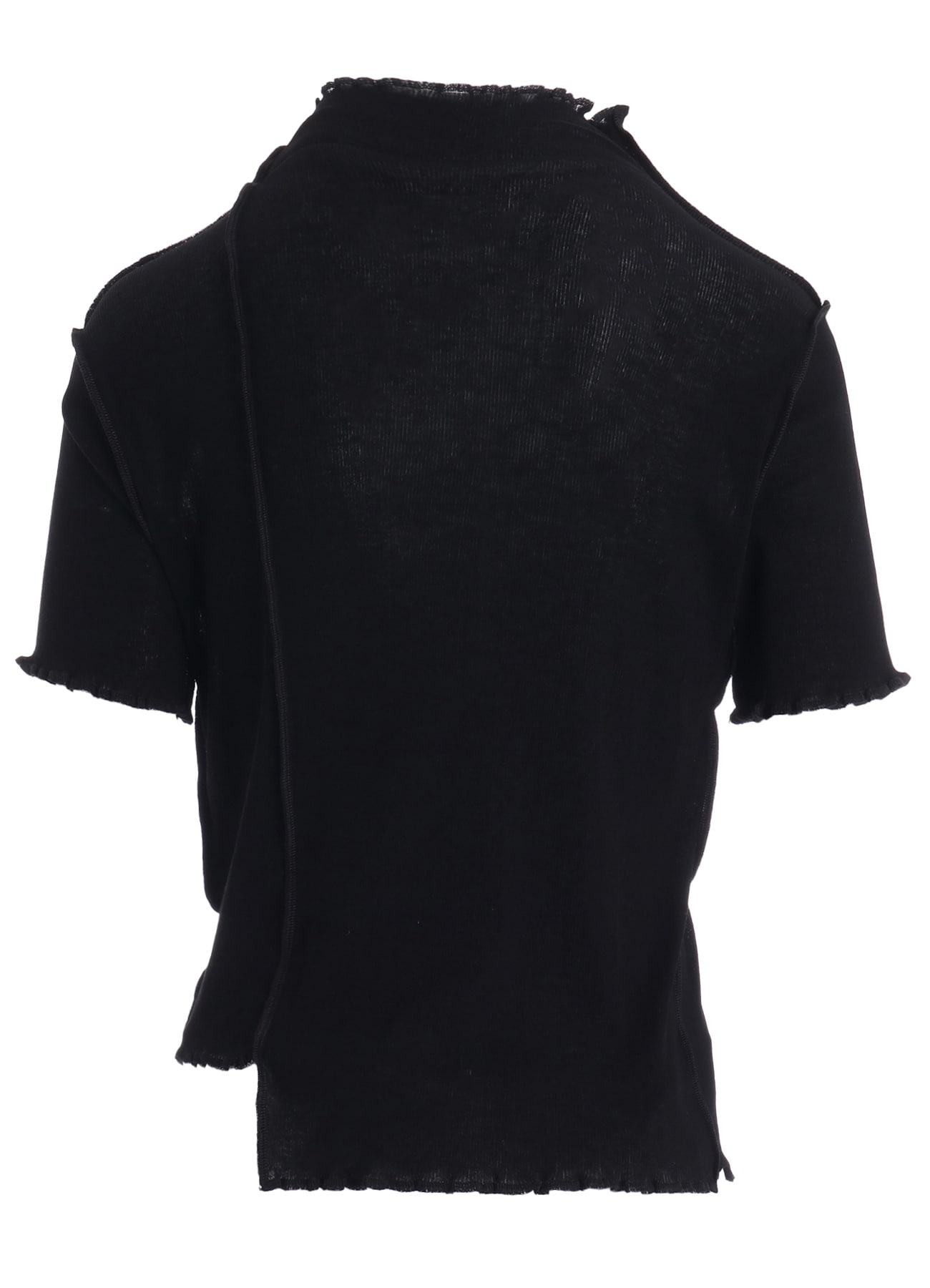 RIB HIGH NECK PANEL TEE