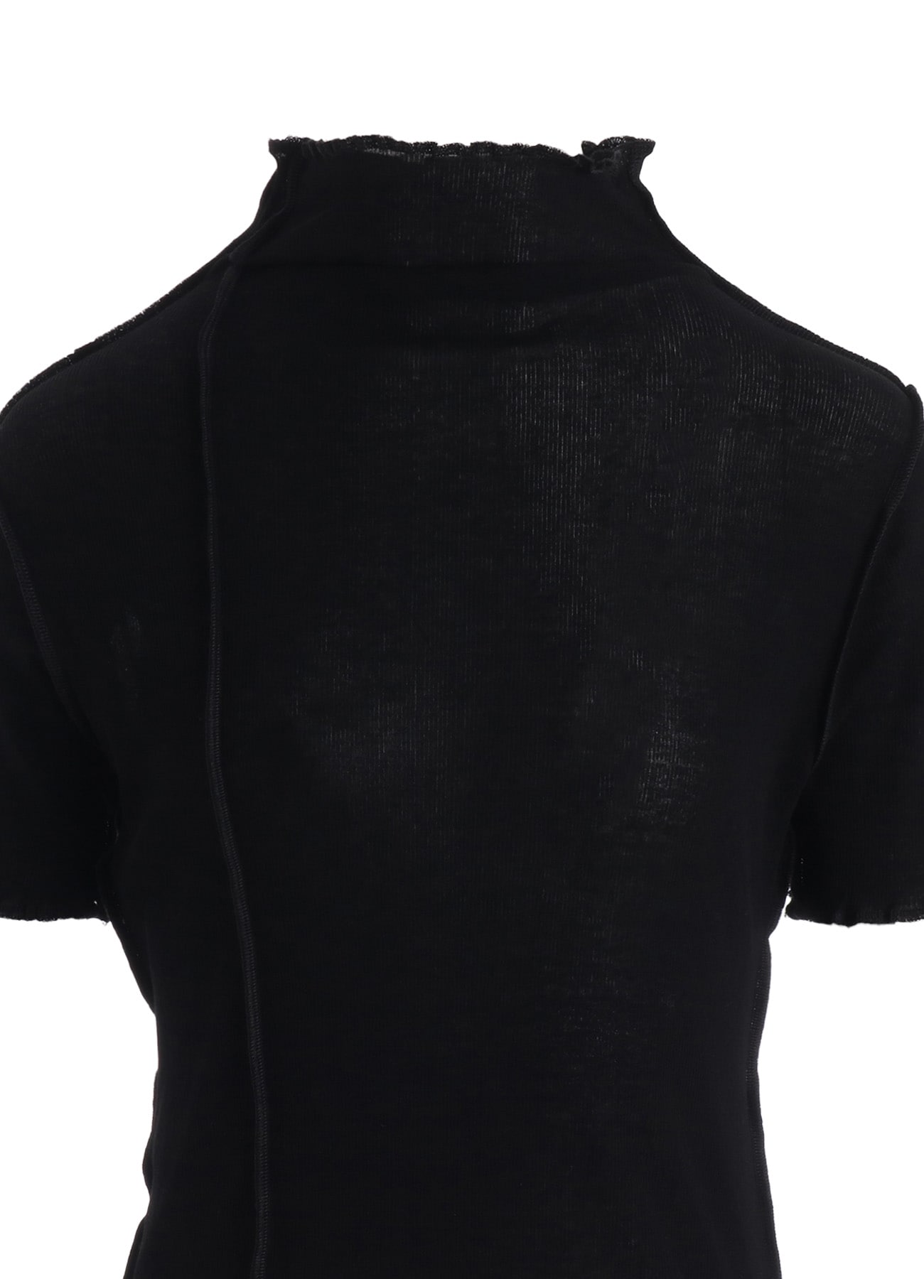 RIB HIGH NECK PANEL TEE