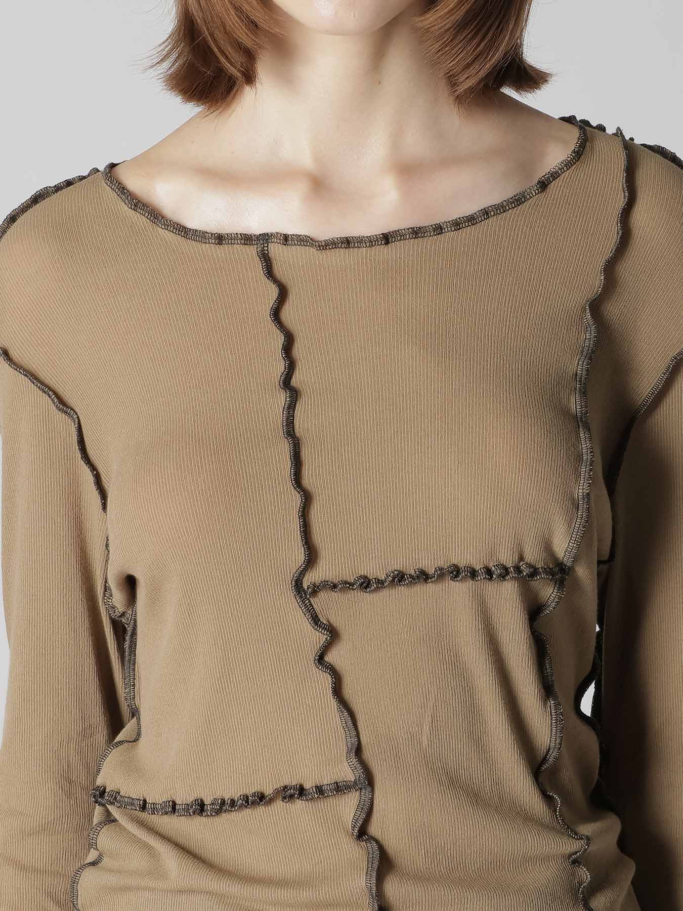 RIB PANEL LONG SLEEVE TEE