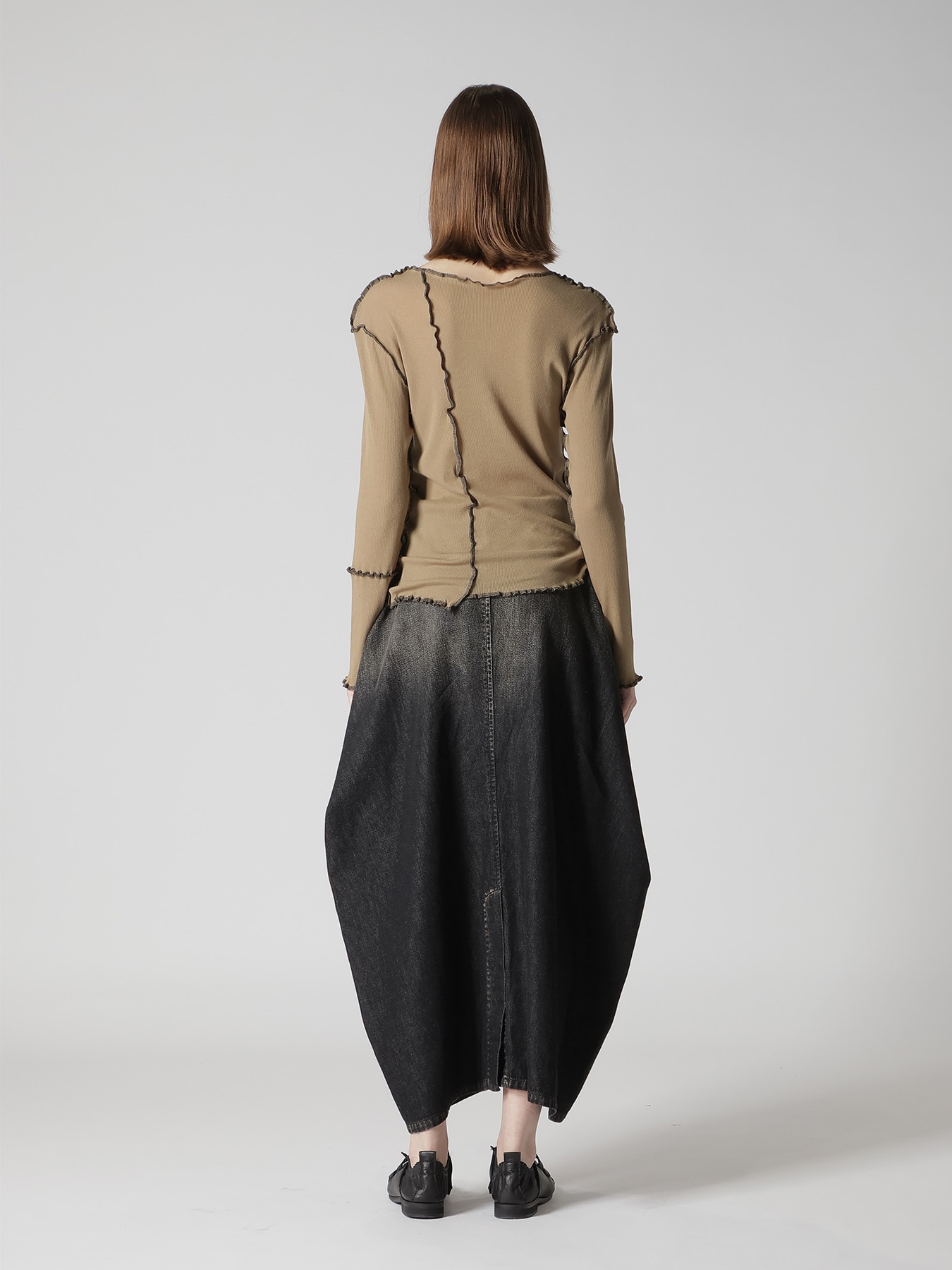 RIB PANEL LONG SLEEVE TEE