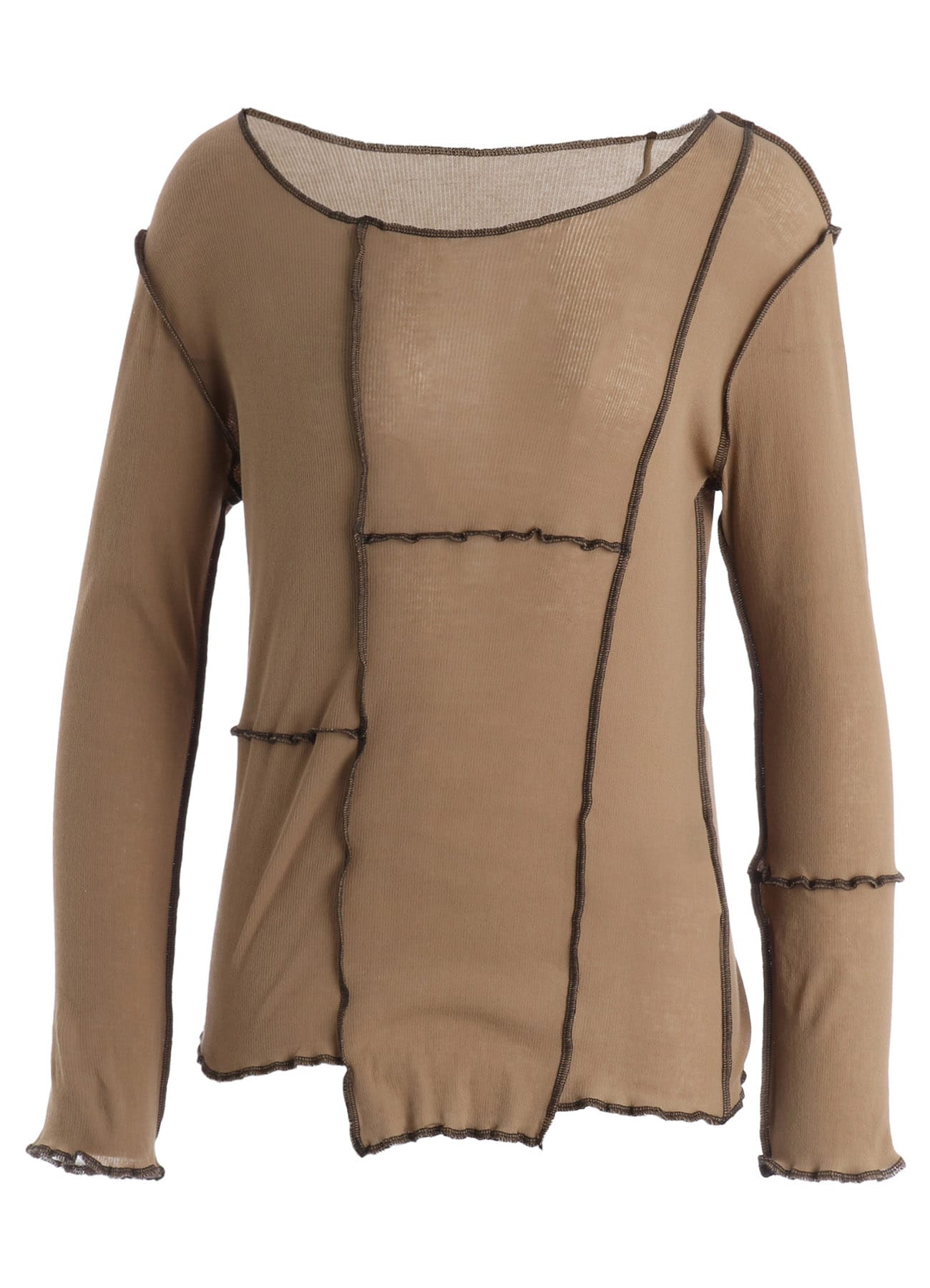 RIB PANEL LONG SLEEVE TEE