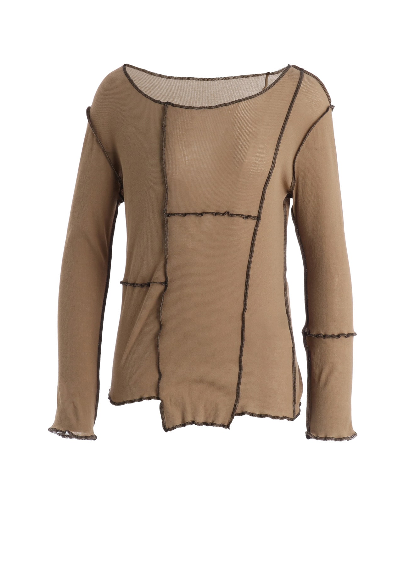 RIB PANEL LONG SLEEVE TEE