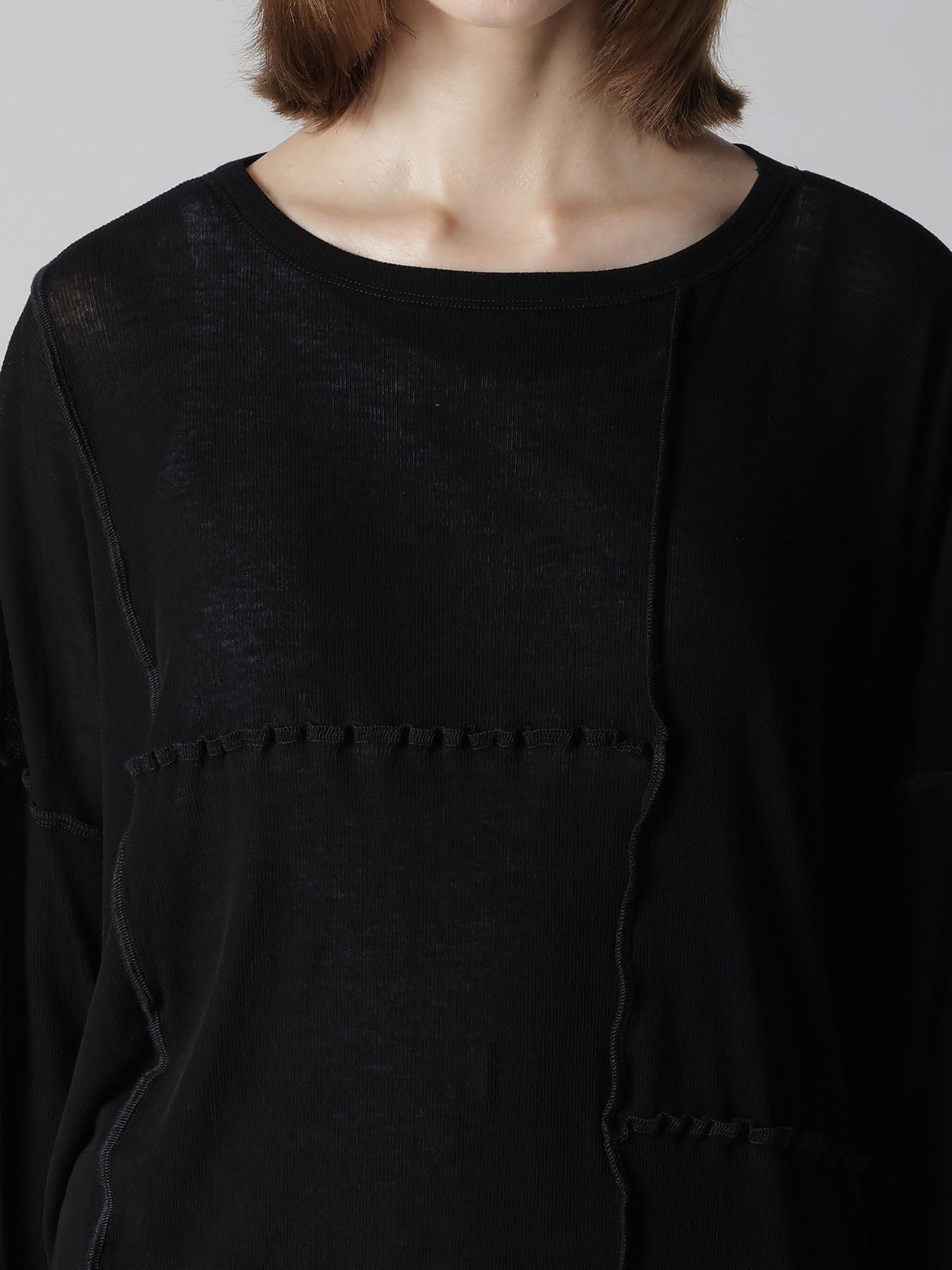 RIB PANEL LONG SLEEVE BIG TEE