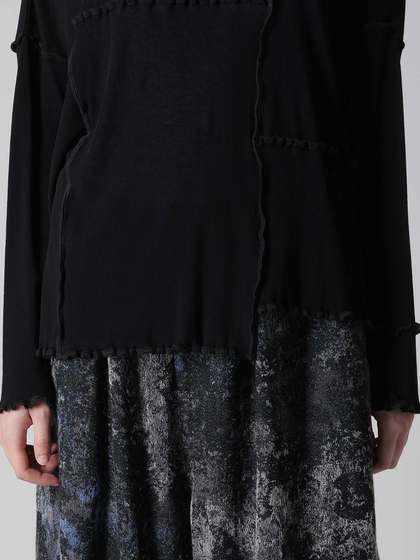 RIB PANEL LONG SLEEVE BIG TEE