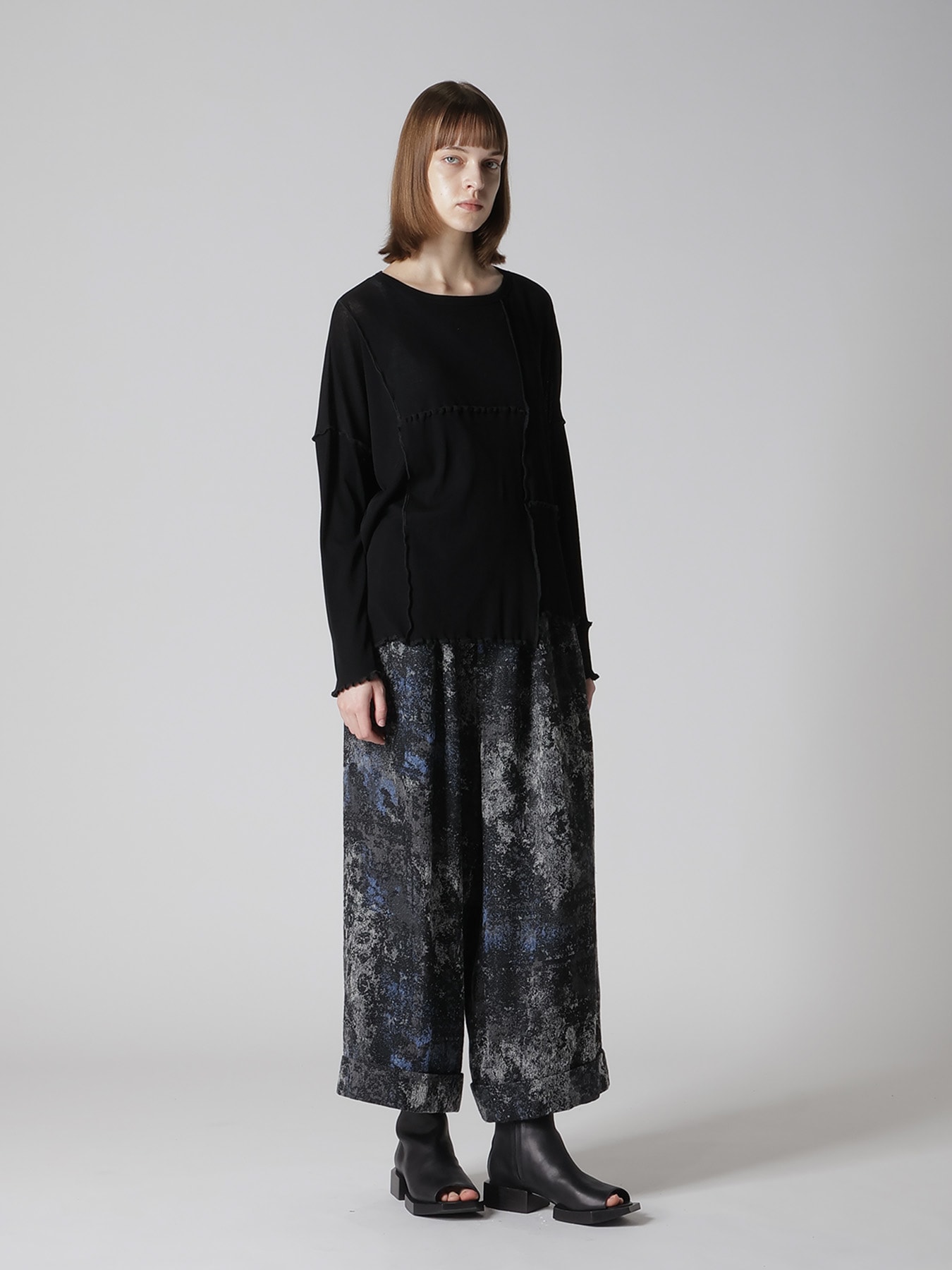 RIB PANEL LONG SLEEVE BIG TEE