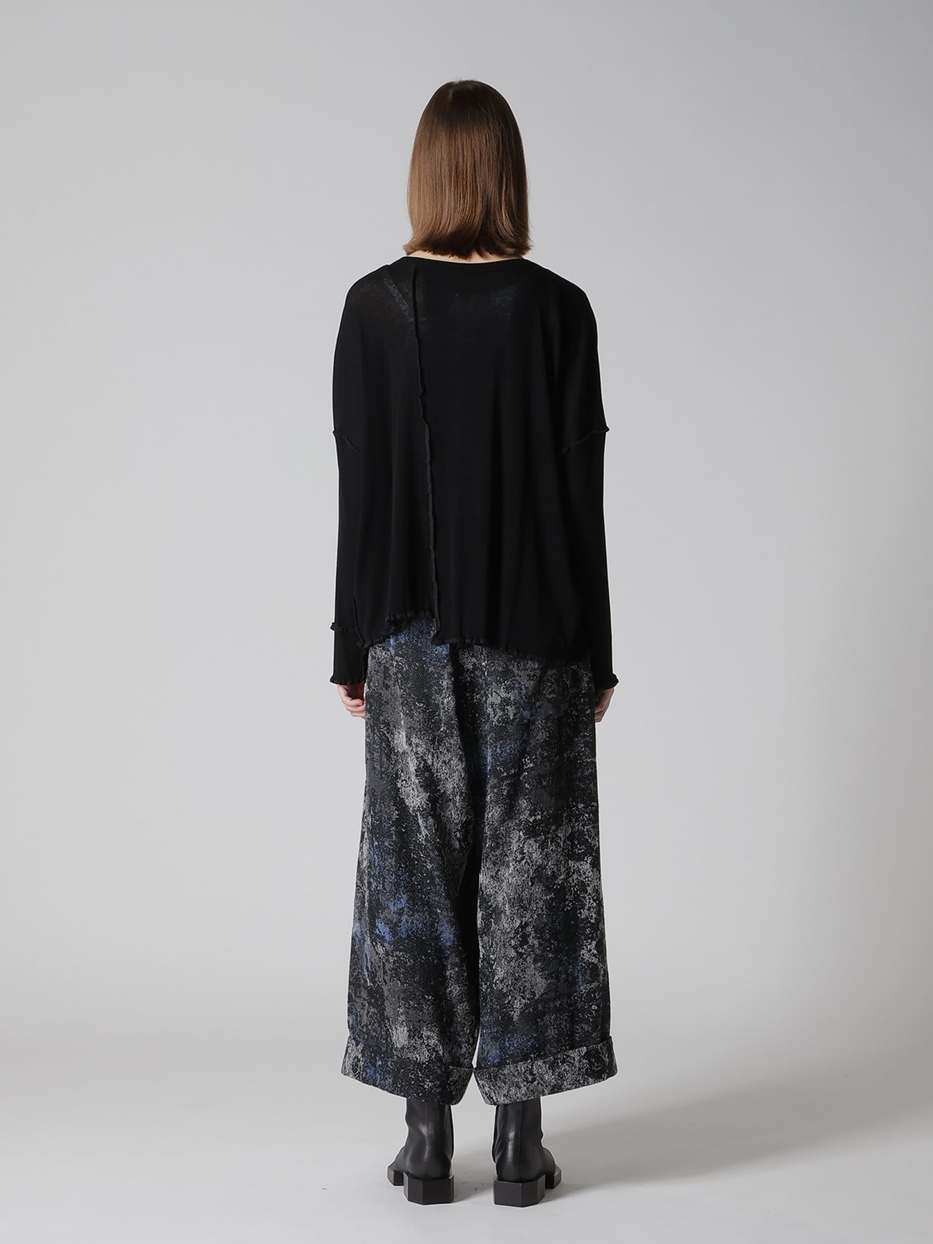 RIB PANEL LONG SLEEVE BIG TEE