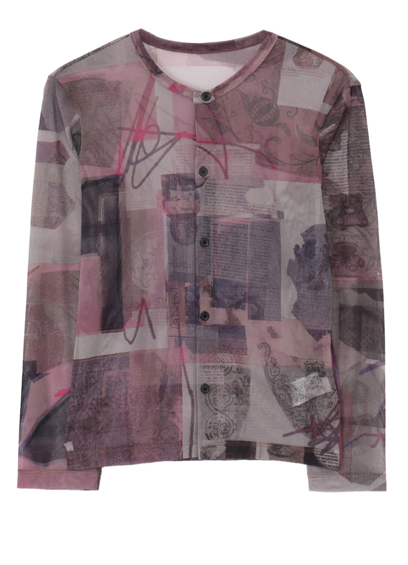 TULLE VASE COLLAGE PRINT CARDIGAN