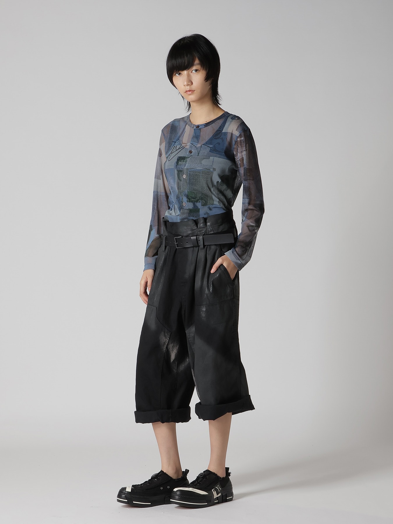 TULLE VASE COLLAGE PRINT CARDIGAN