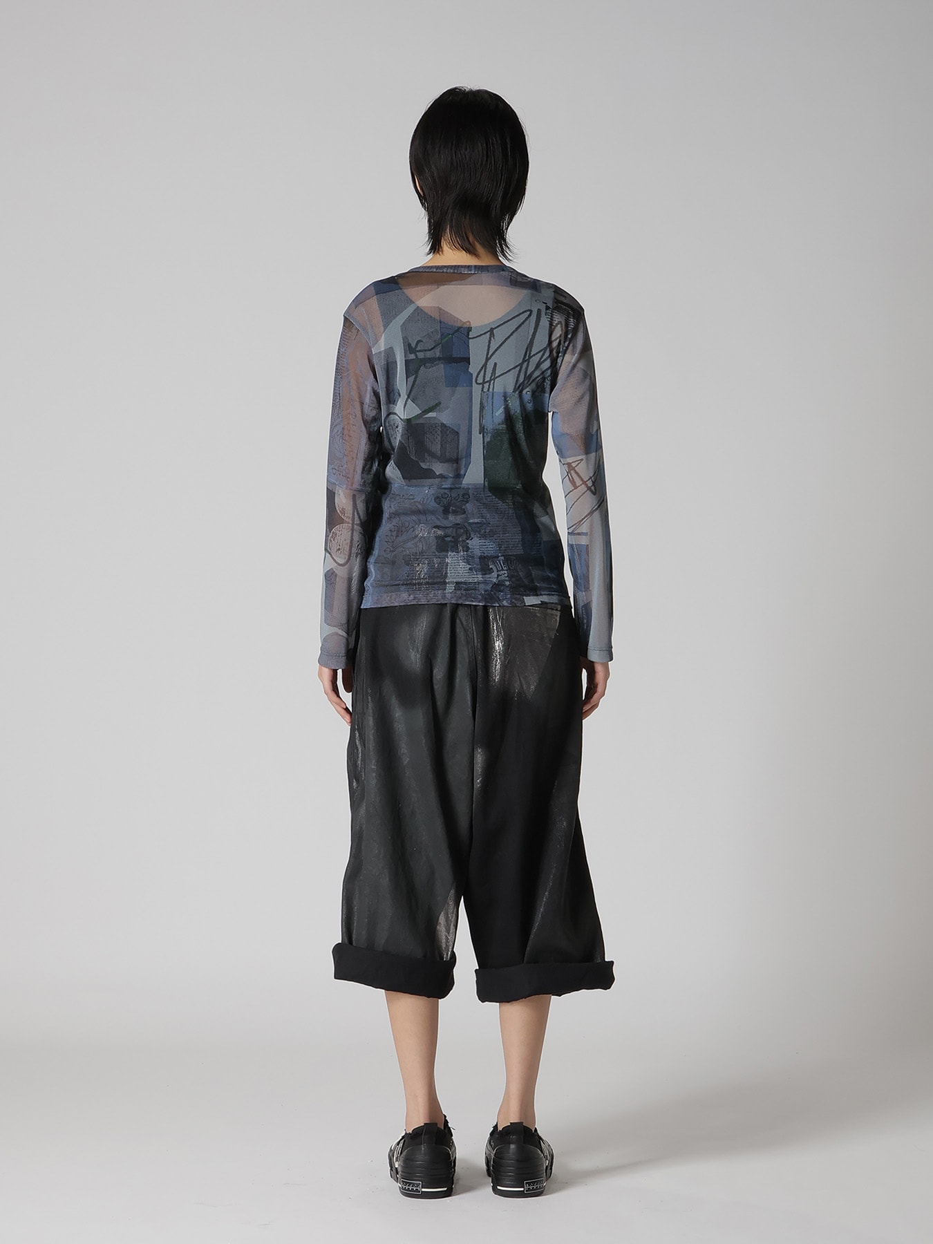 TULLE VASE COLLAGE PRINT CARDIGAN