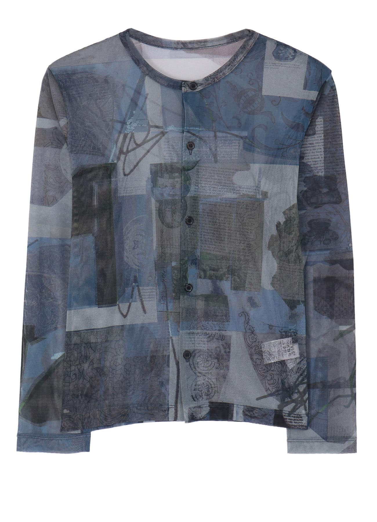 TULLE VASE COLLAGE PRINT CARDIGAN