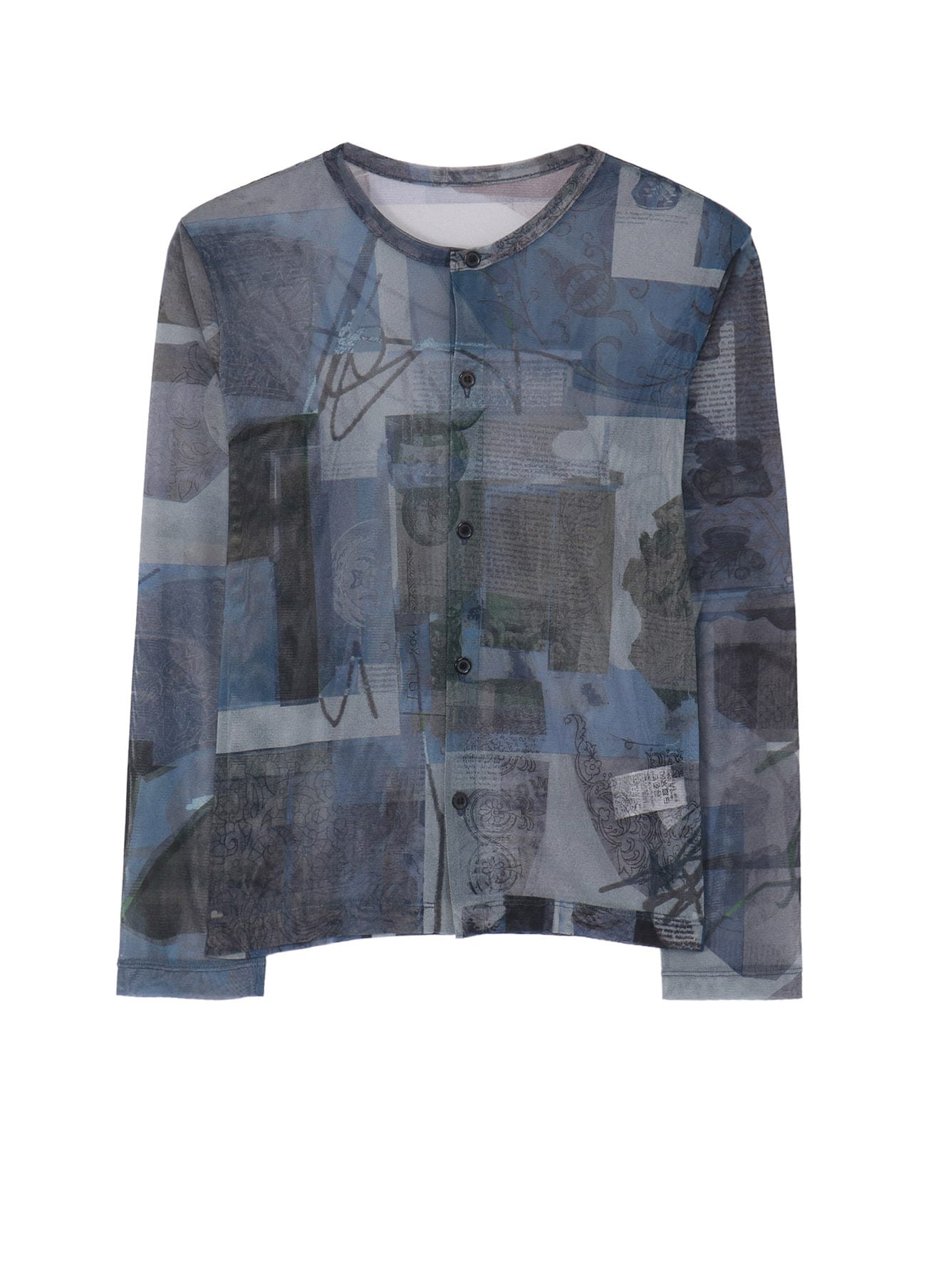 TULLE VASE COLLAGE PRINT CARDIGAN