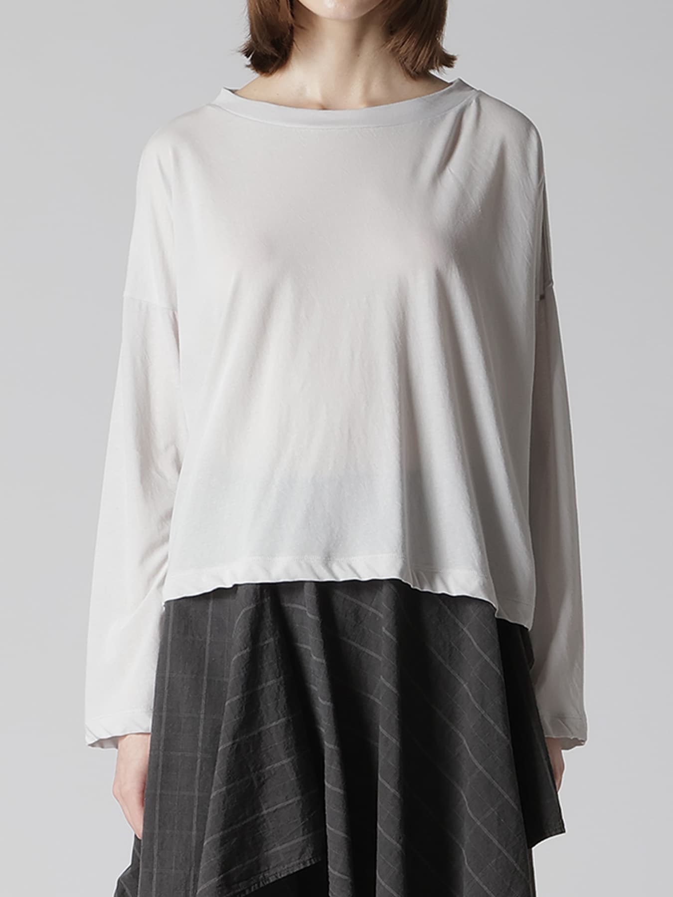 COTTON JERSY CROPED TEE