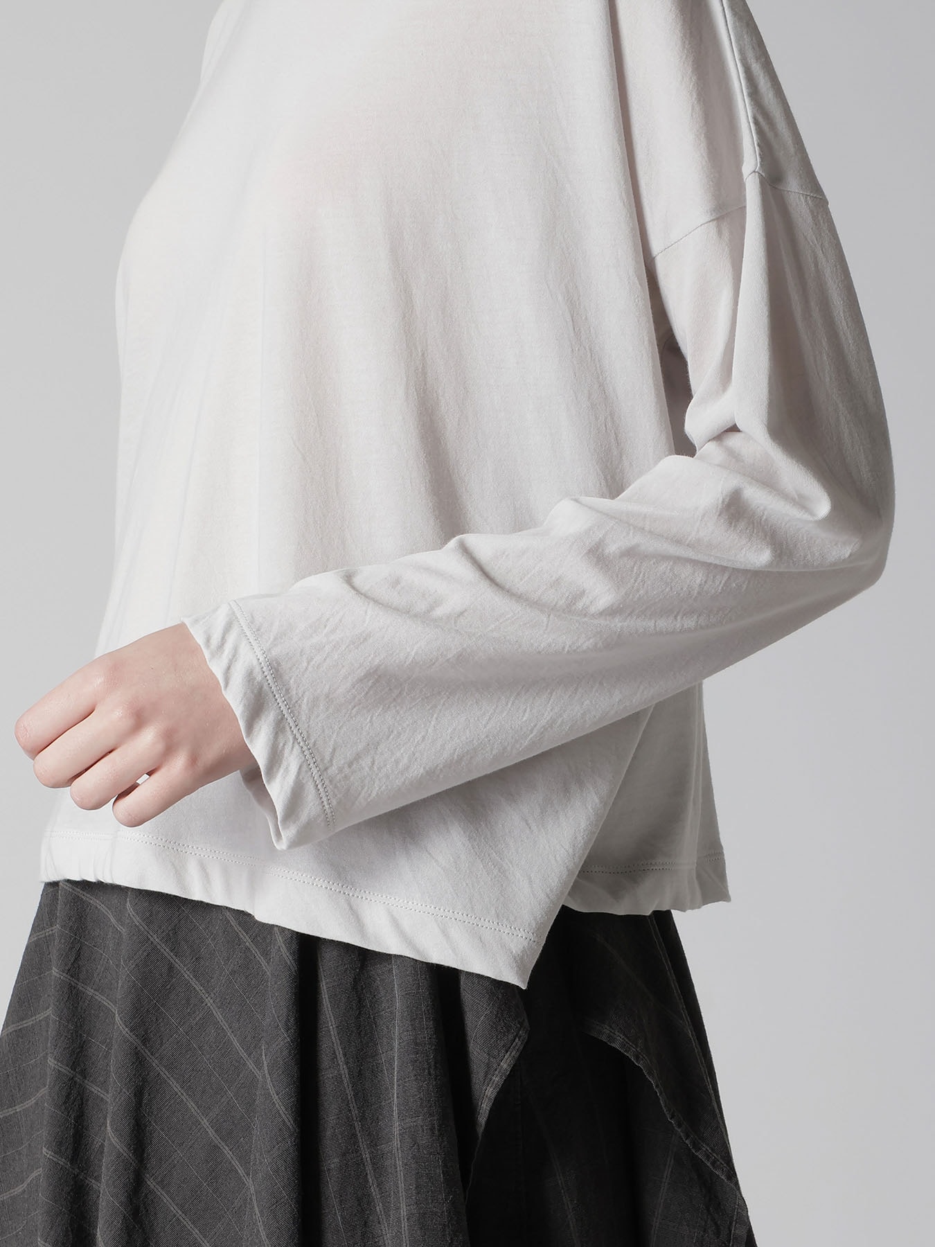 COTTON JERSY CROPED TEE