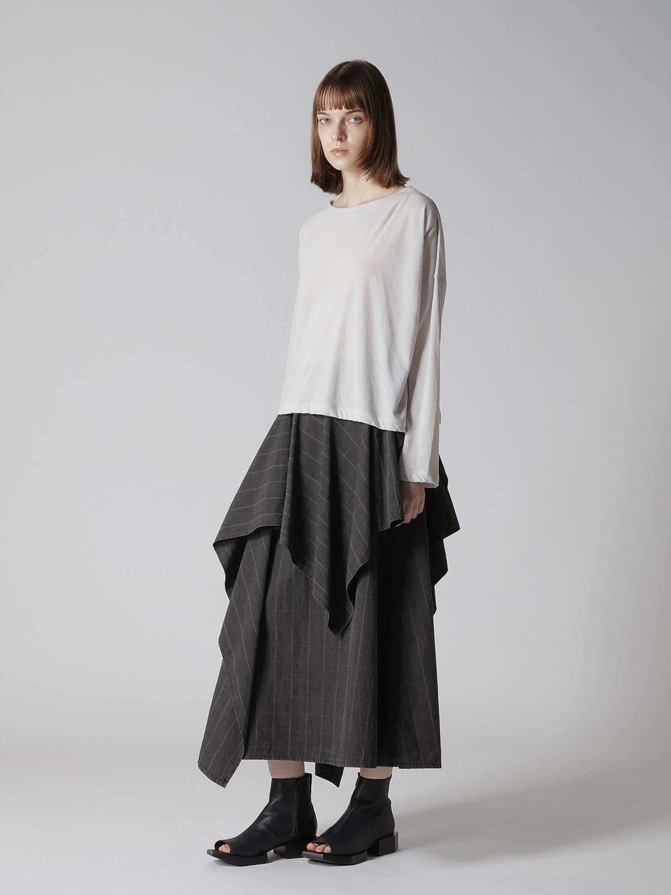 COTTON JERSY CROPED TEE