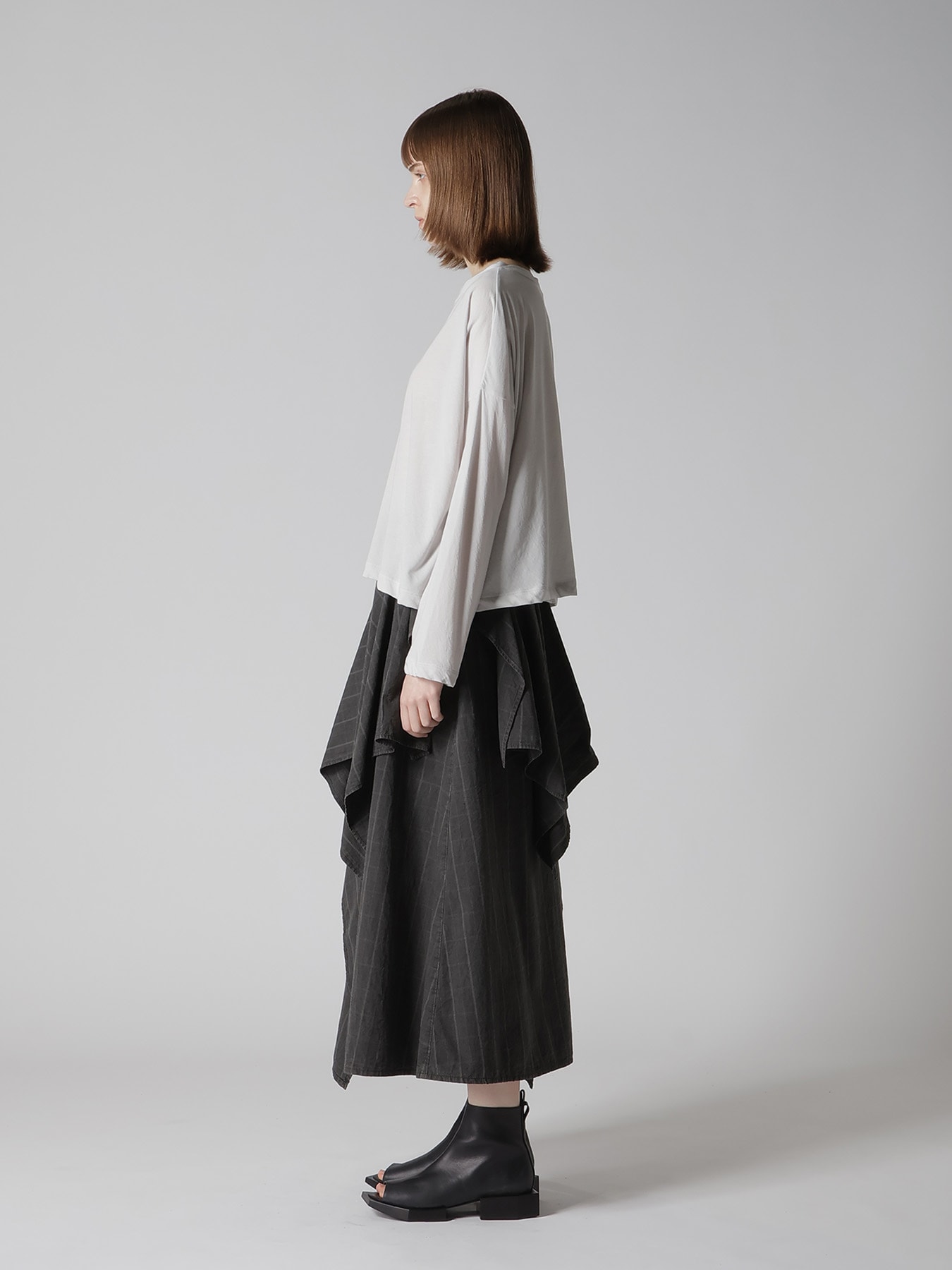 COTTON JERSY CROPED TEE