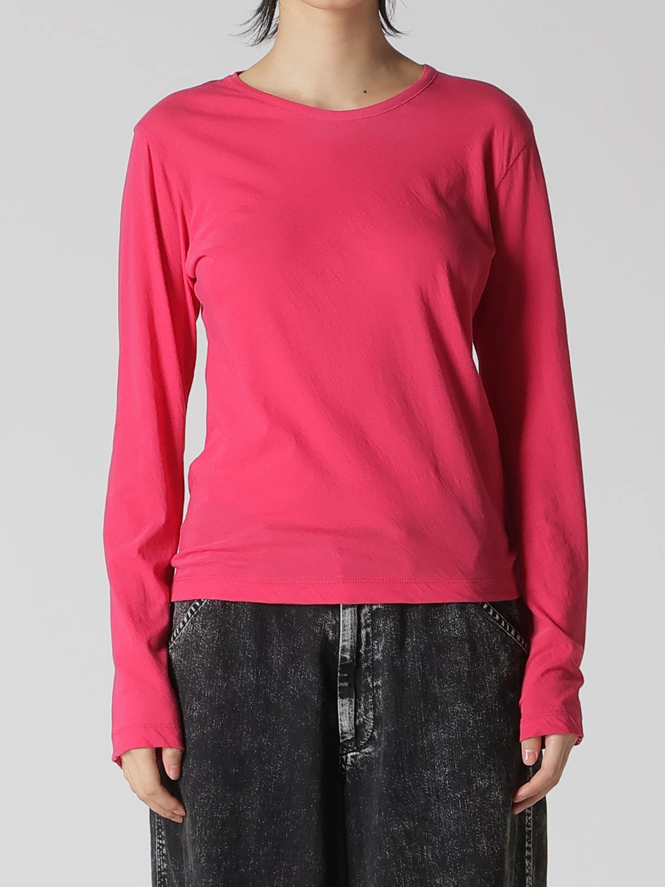 COTTON JERSY LONG SLEEVE TEE