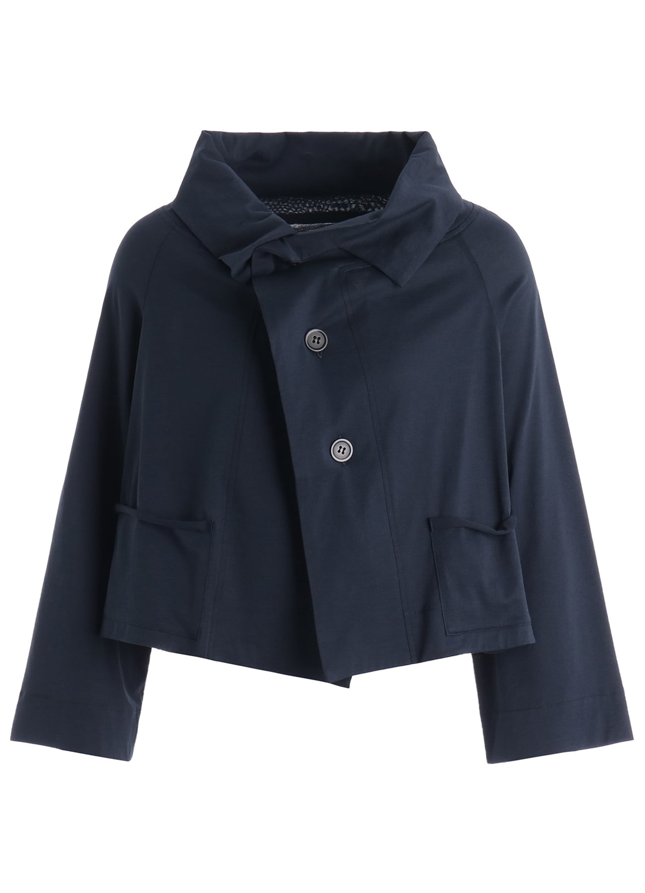 COTTON JERSEY ARRANGED 3-BUTTON JACKET