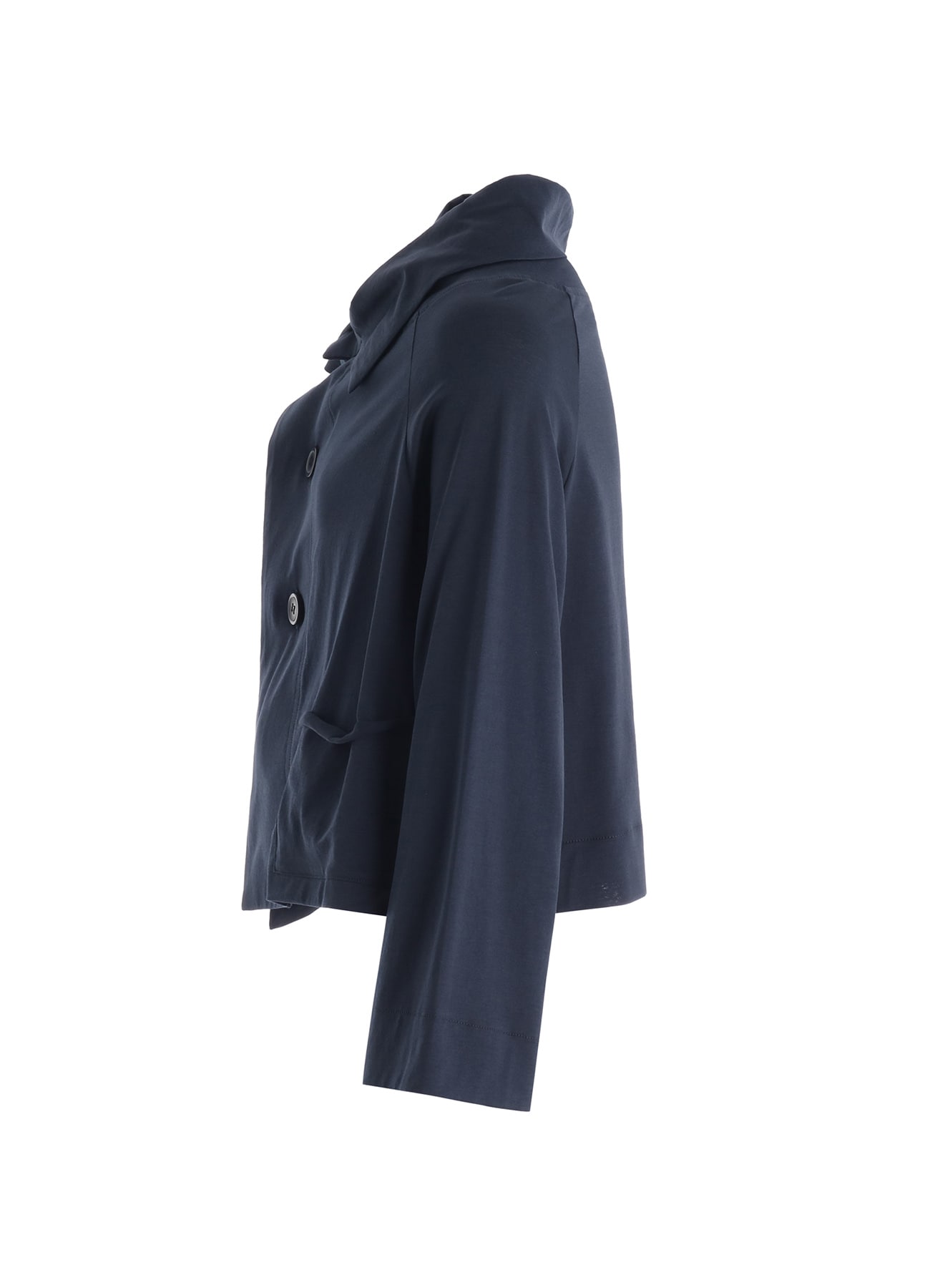 COTTON JERSEY ARRANGED 3-BUTTON JACKET