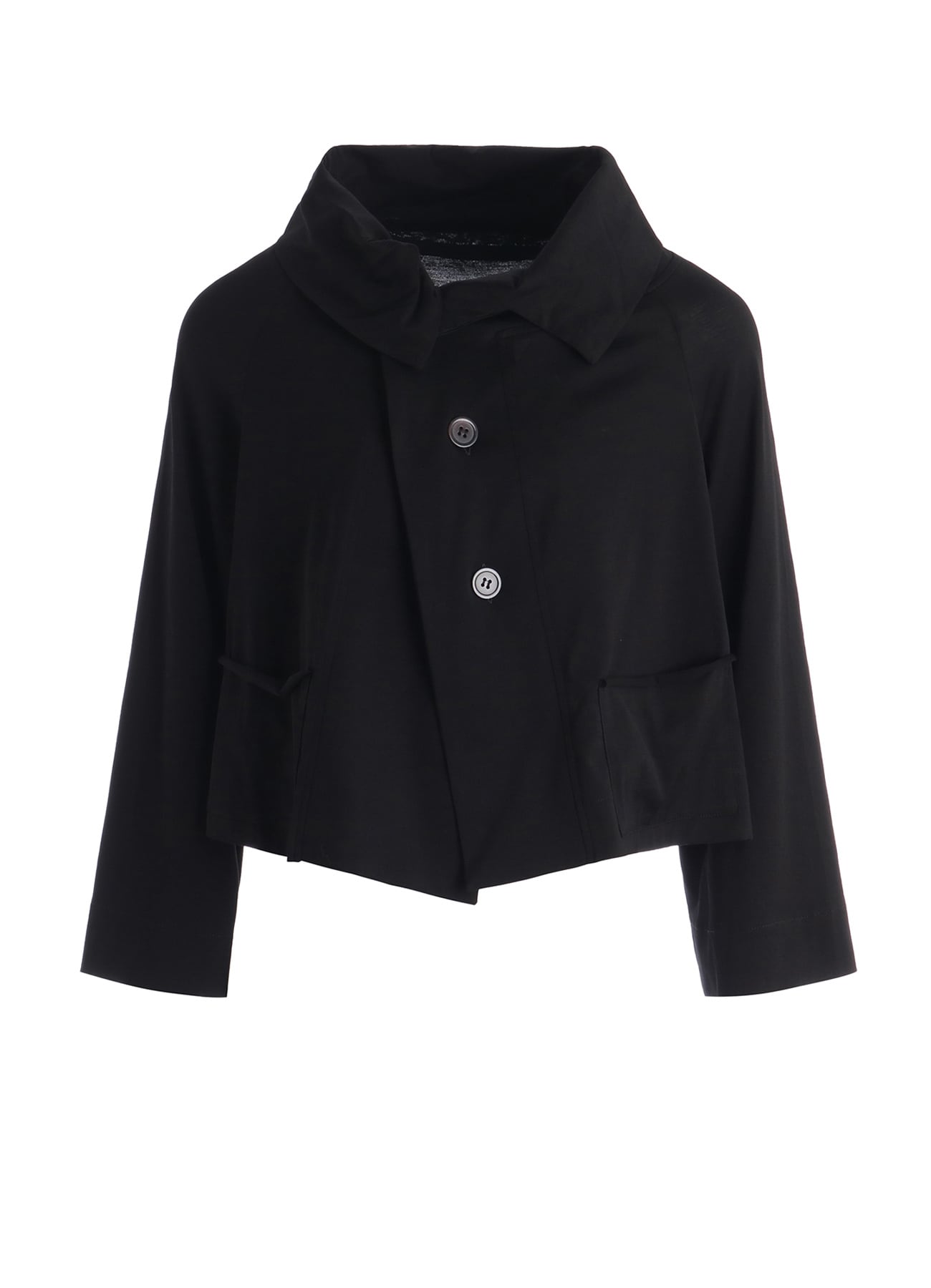 COTTON JERSEY ARRANGED 3-BUTTON JACKET