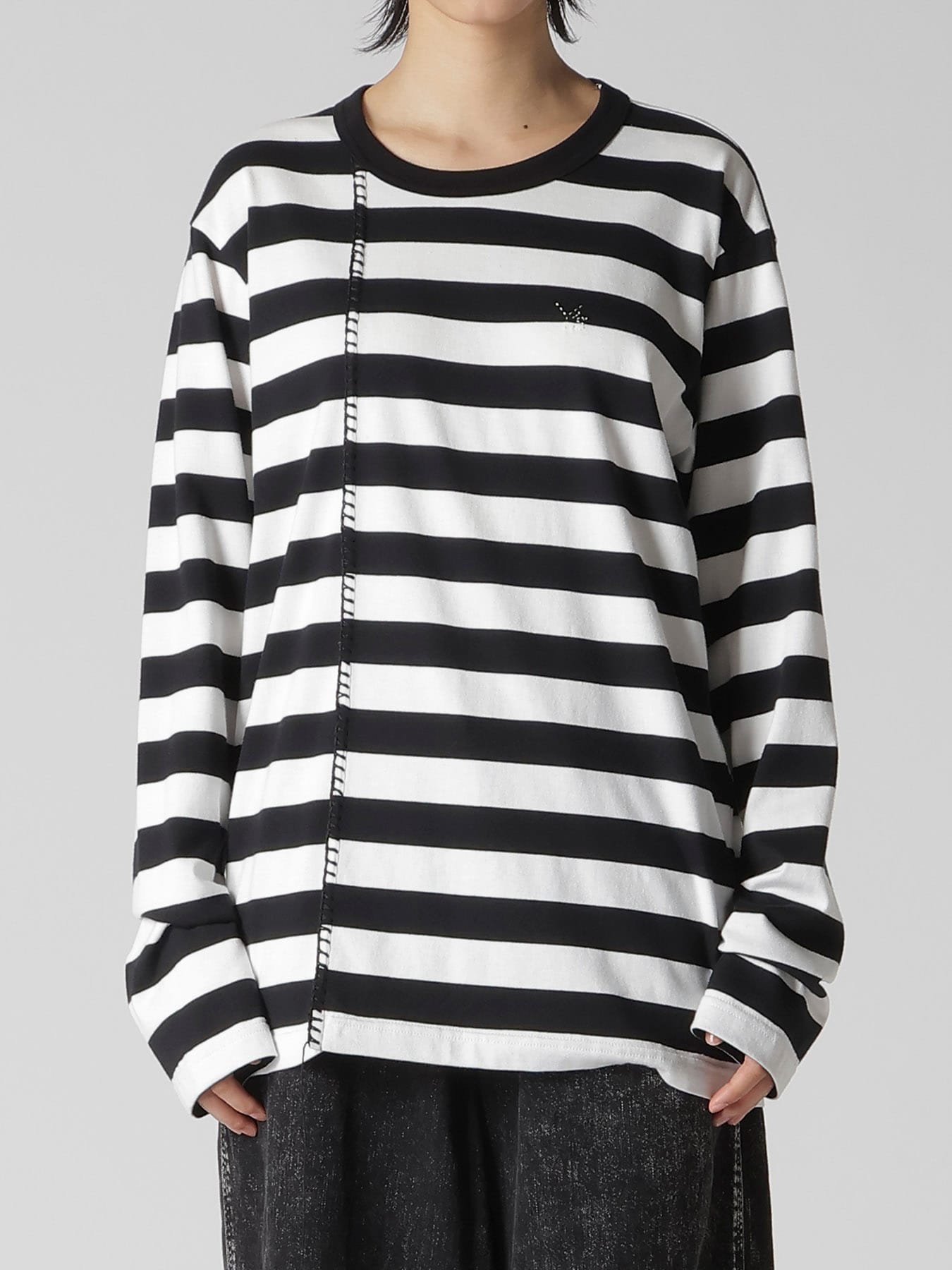 STRIPE JERSEY Y's STITCH LONG T