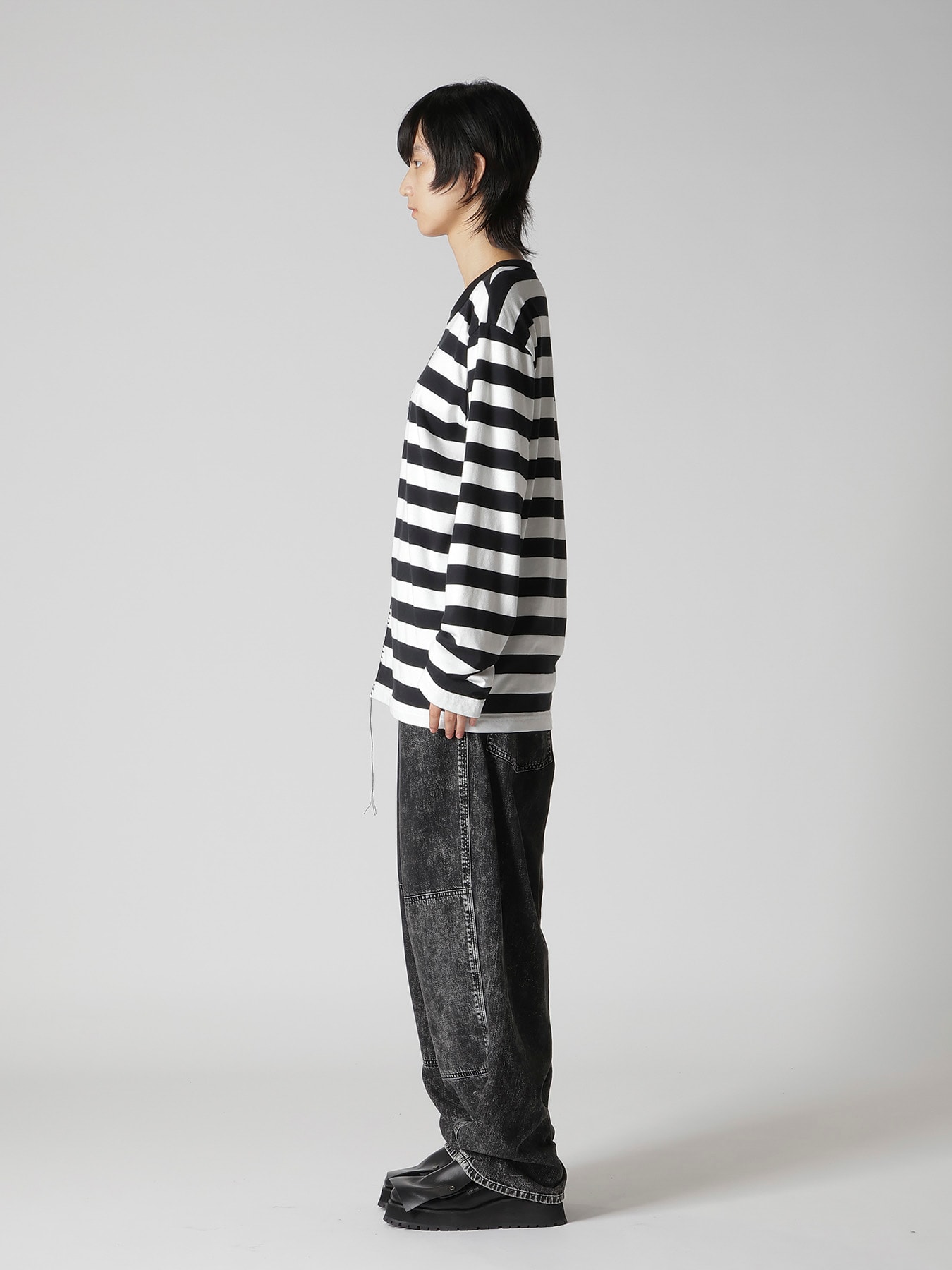 STRIPE JERSEY Y's STITCH LONG T