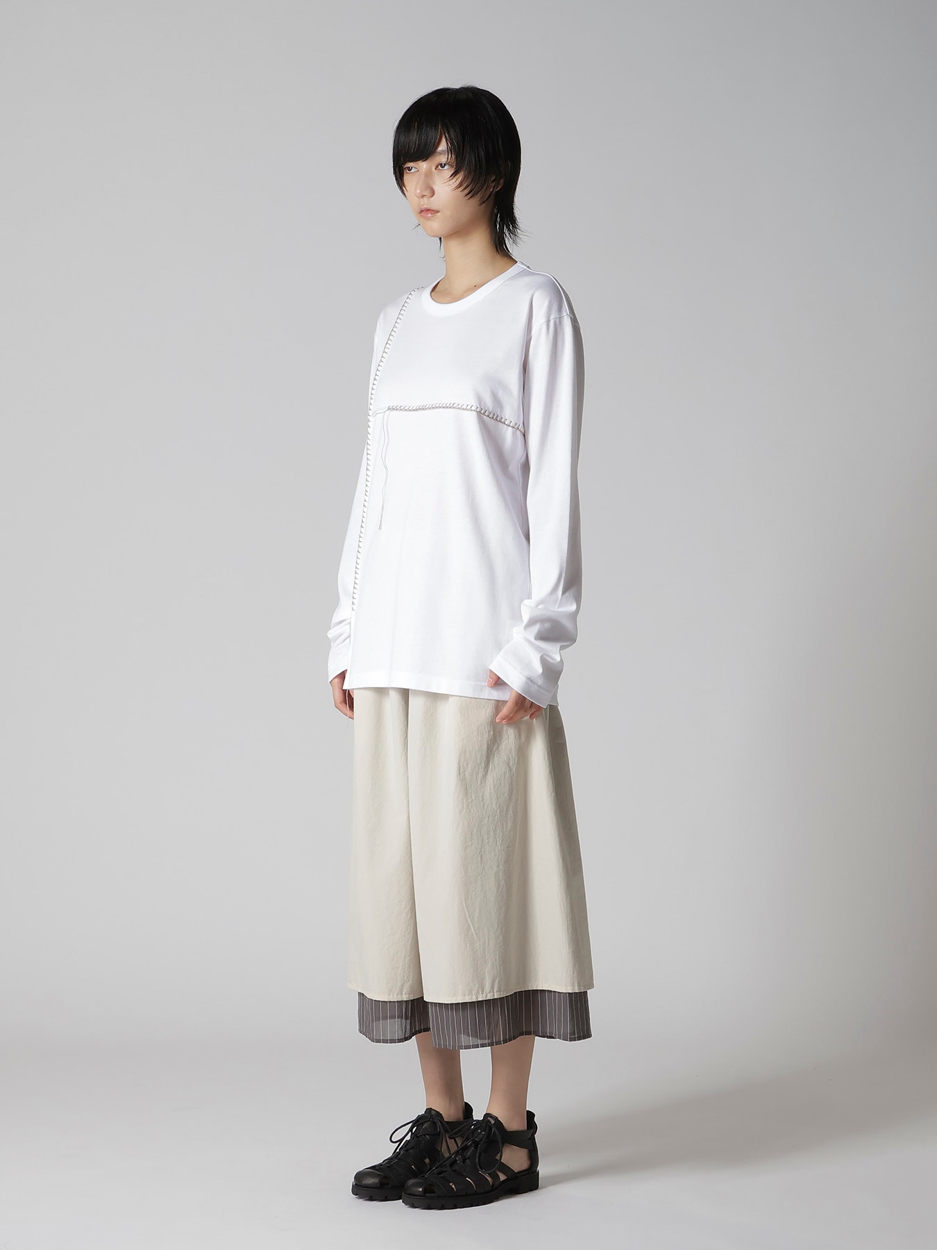 JERSEY BLANKET EMBROIDERY Y's STITCH LONG T