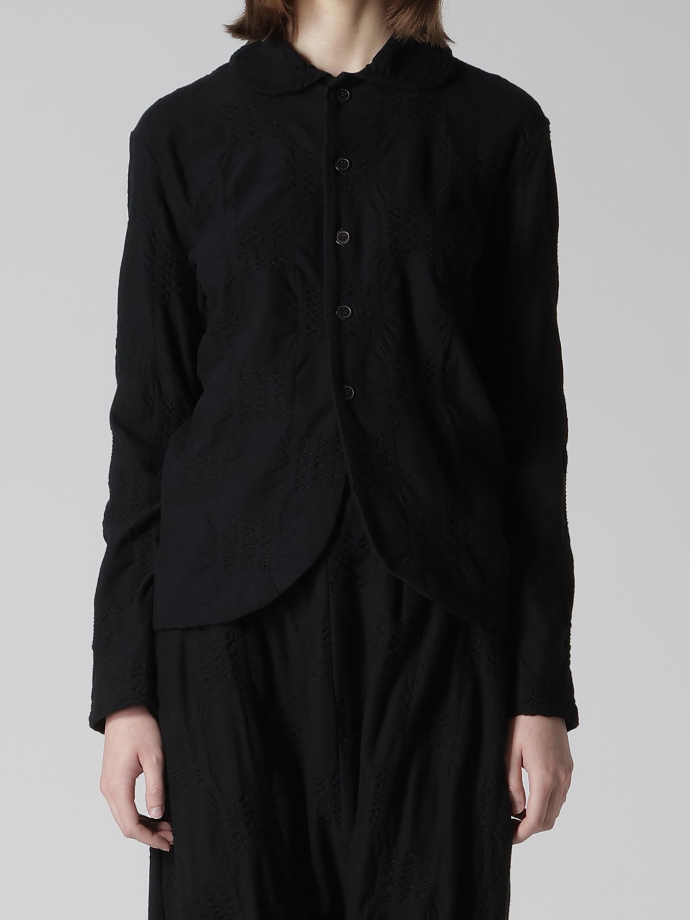 BLOCK TUCK JQ 5-BUTTON CARDIGAN